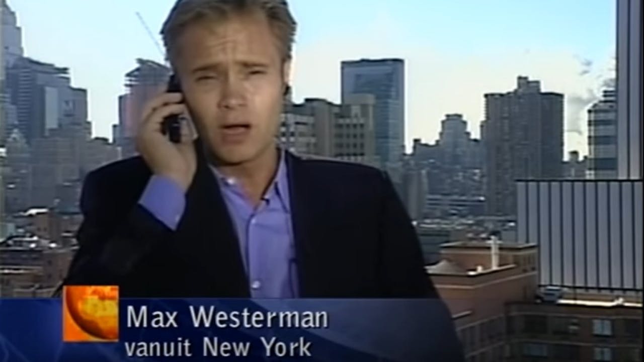 Max Westerman als verslaggever voor RTL Nieuws. Foto: YouTube.