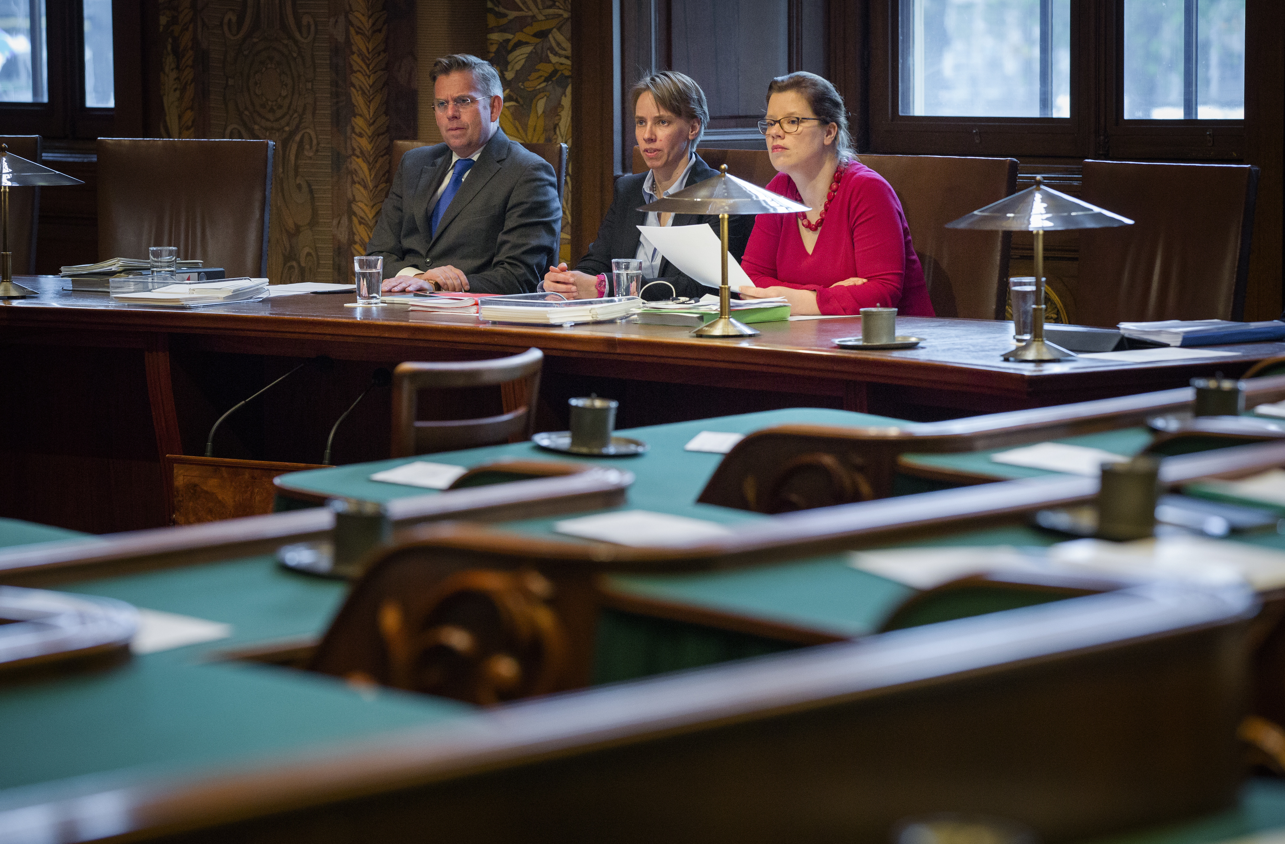 Eerste Kamerleden tijdens een debat over het bindend referendum in 2014. Foto ANP