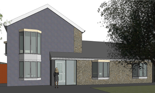 Een gerenderde afbeelding van een via BIM ontworpen huis. Beeld: Christophe Krief, CC BY-SA 4.0 via Wikimedia