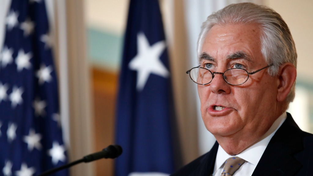 Minister van Buitenlandse Zaken Rex Tillerson spreekt zich uit over de situatie in Qatar. Foto: HH/Jacquelyn Martin