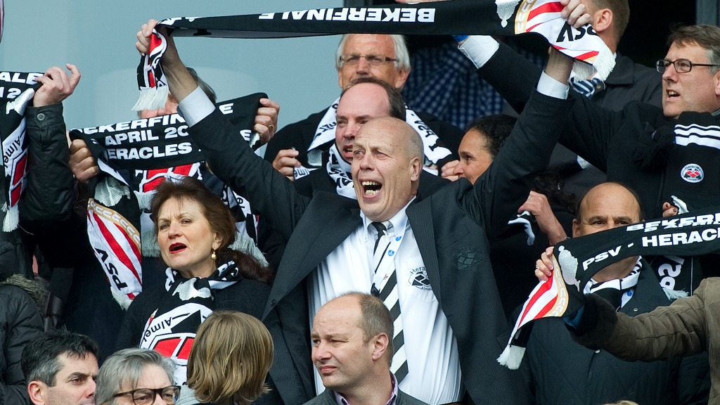 Jan Smit tijdens de bekerfinale van Heracles in 2012. Foto: ANP.