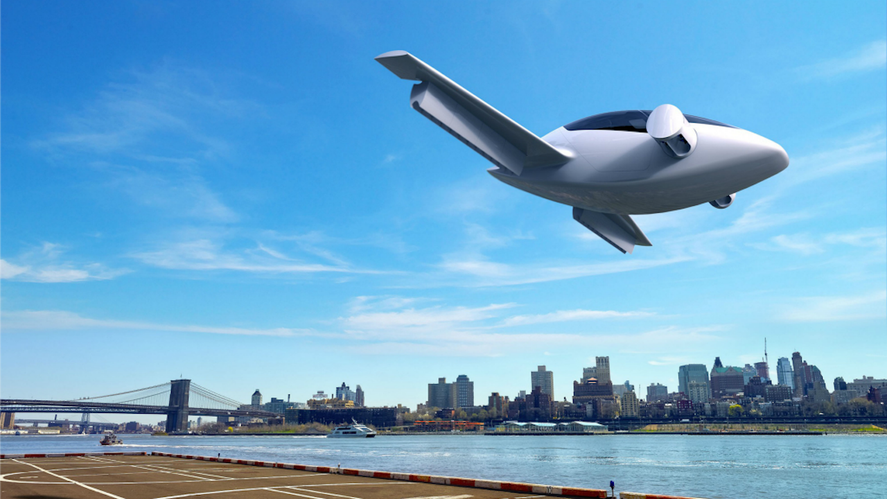 De start-up Lilium wil een tweepersoons elektrisch vliegtuigje op de markt brengen. Foto: HH/ESA eyevine