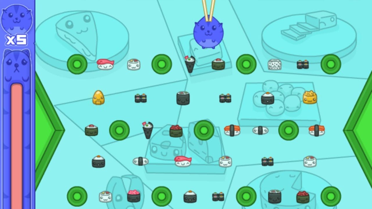 Screenshot van het spel Sushi Cat 2