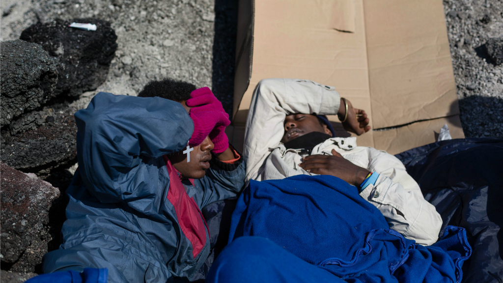Vluchtelingen bij Calais. Foto: HH/Justin Sutcliffe