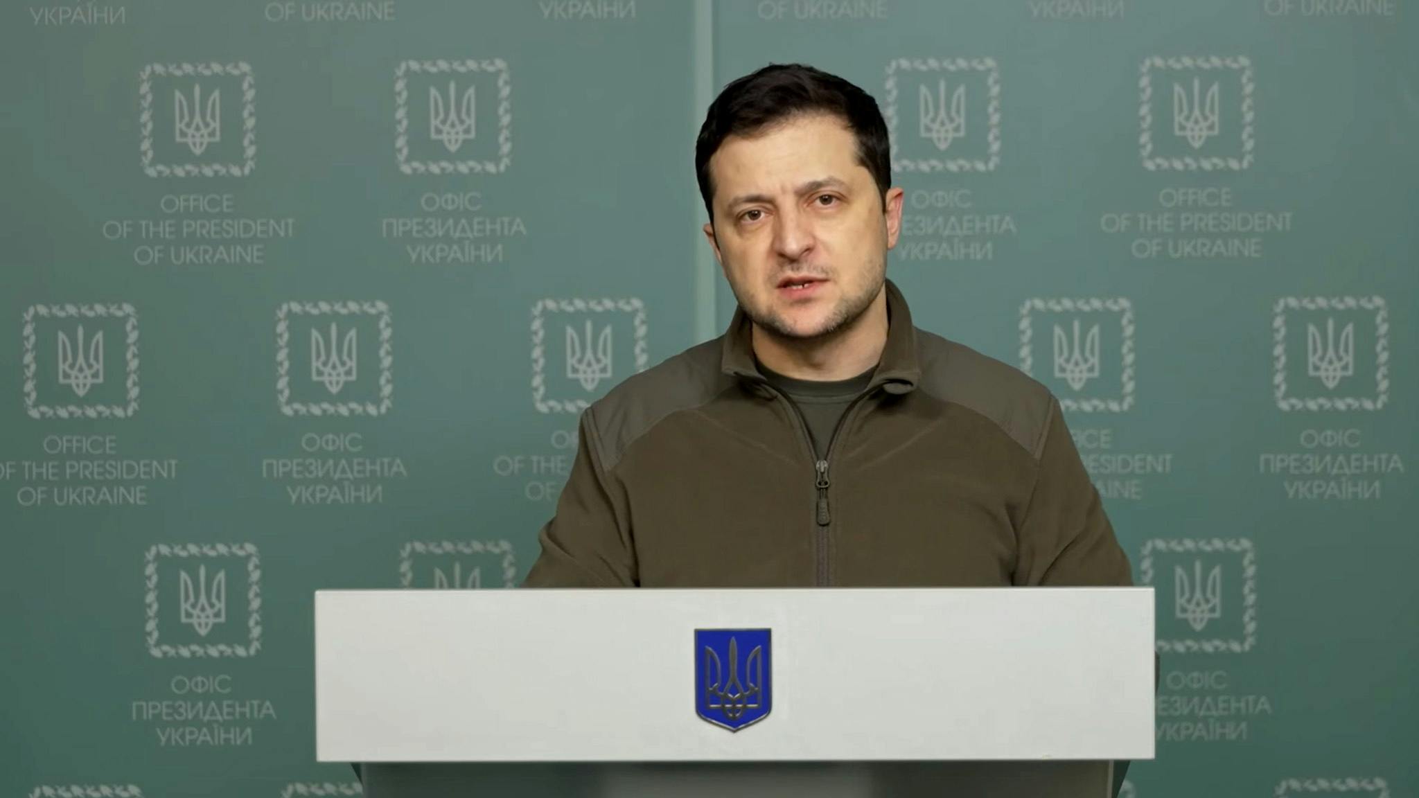 De Oekraïense president Volodimir Zelenski