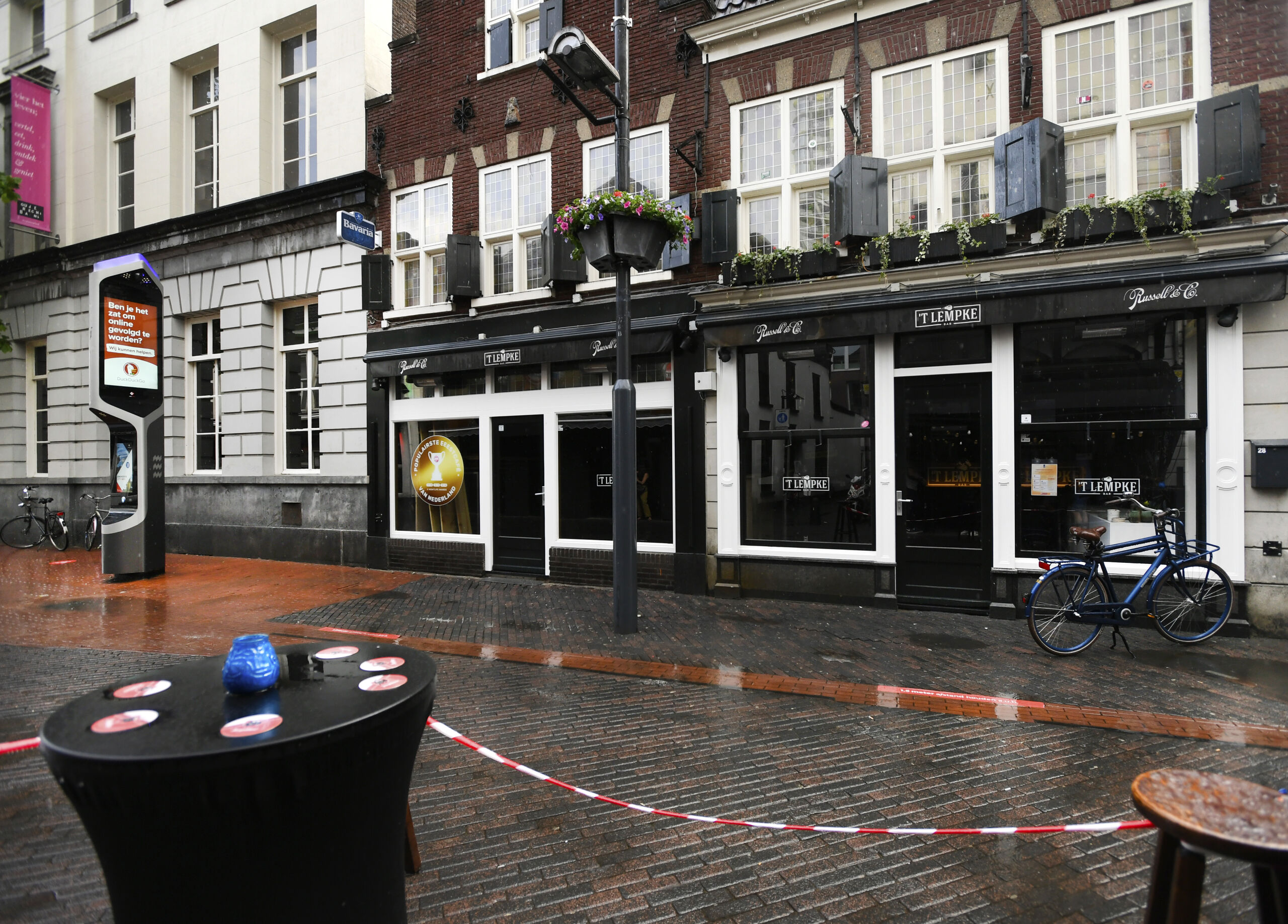 Gesloten cafés in het uitgaansgebied van Eindhoven.