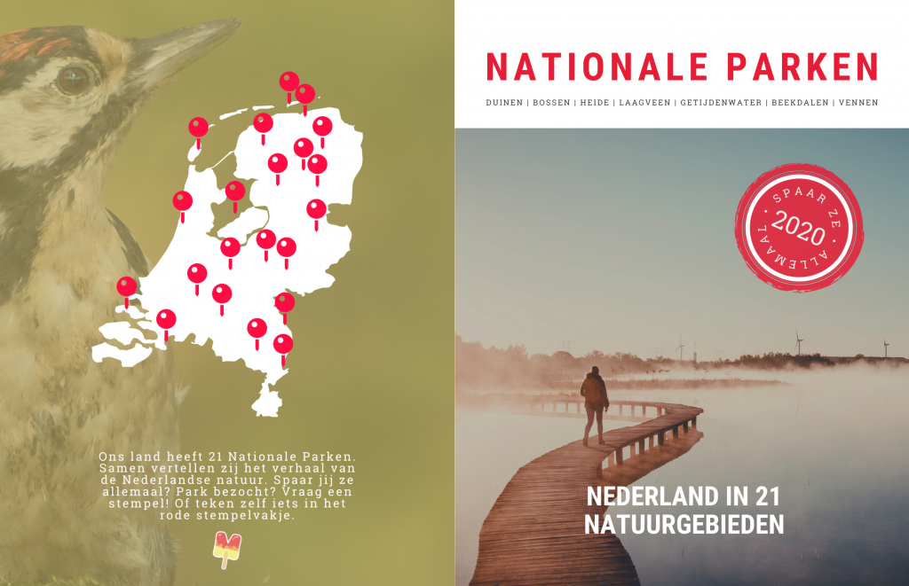 Het Nationale Parkenpaspoort, een concept van het informatieboekje, nu nog op de website van Martjan Kuit.