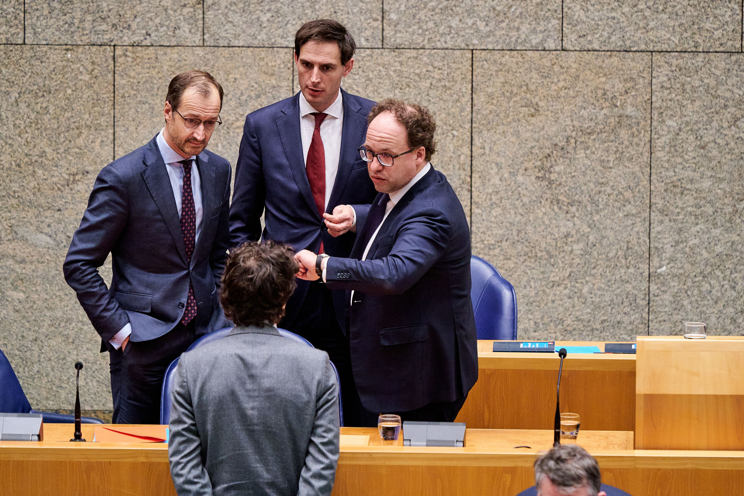 Ministers Eric Wiebes, Wopke Hoekstra en Wouter Koolmees 