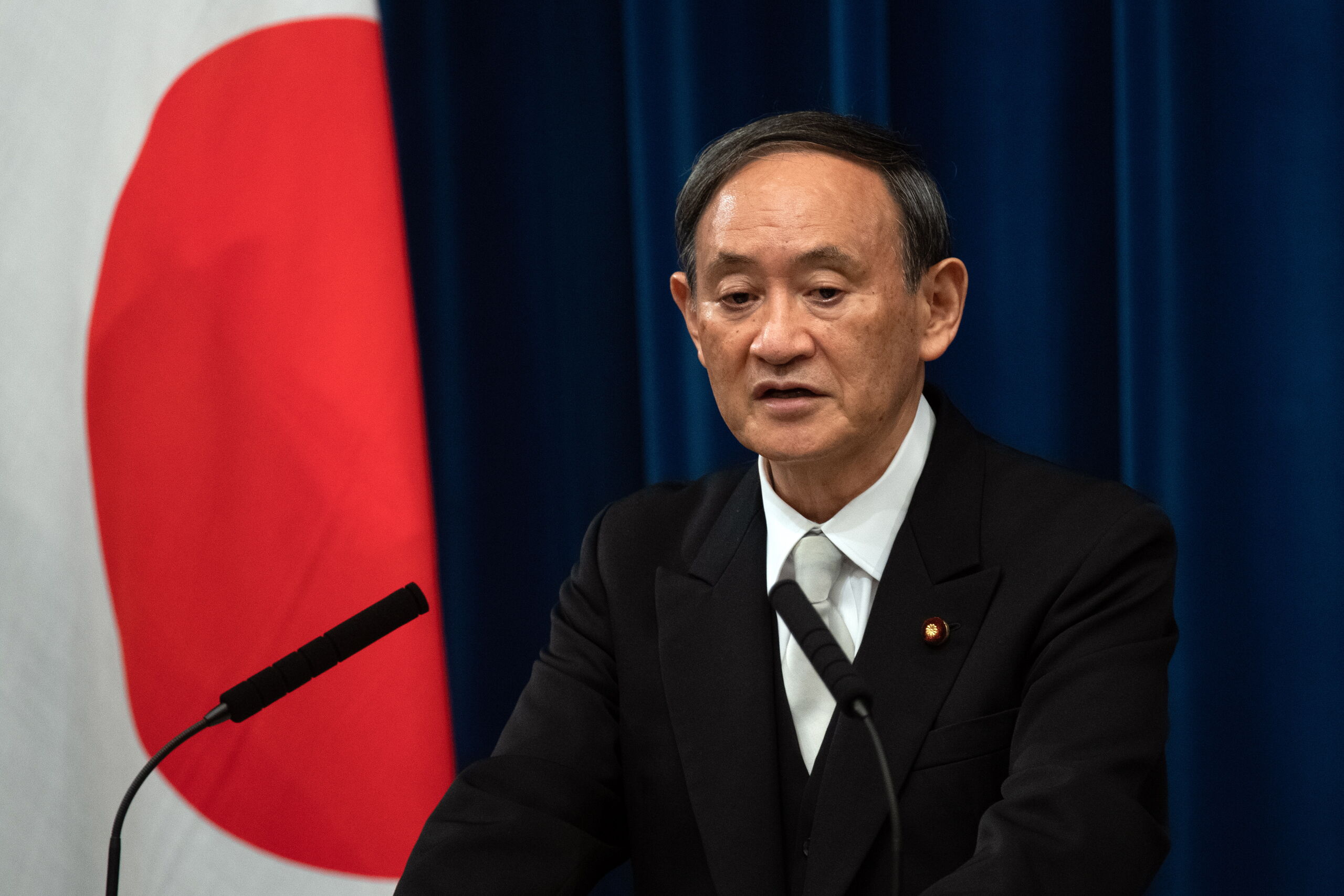 De nieuwe Japanse minister-president Yoshihide Suga 