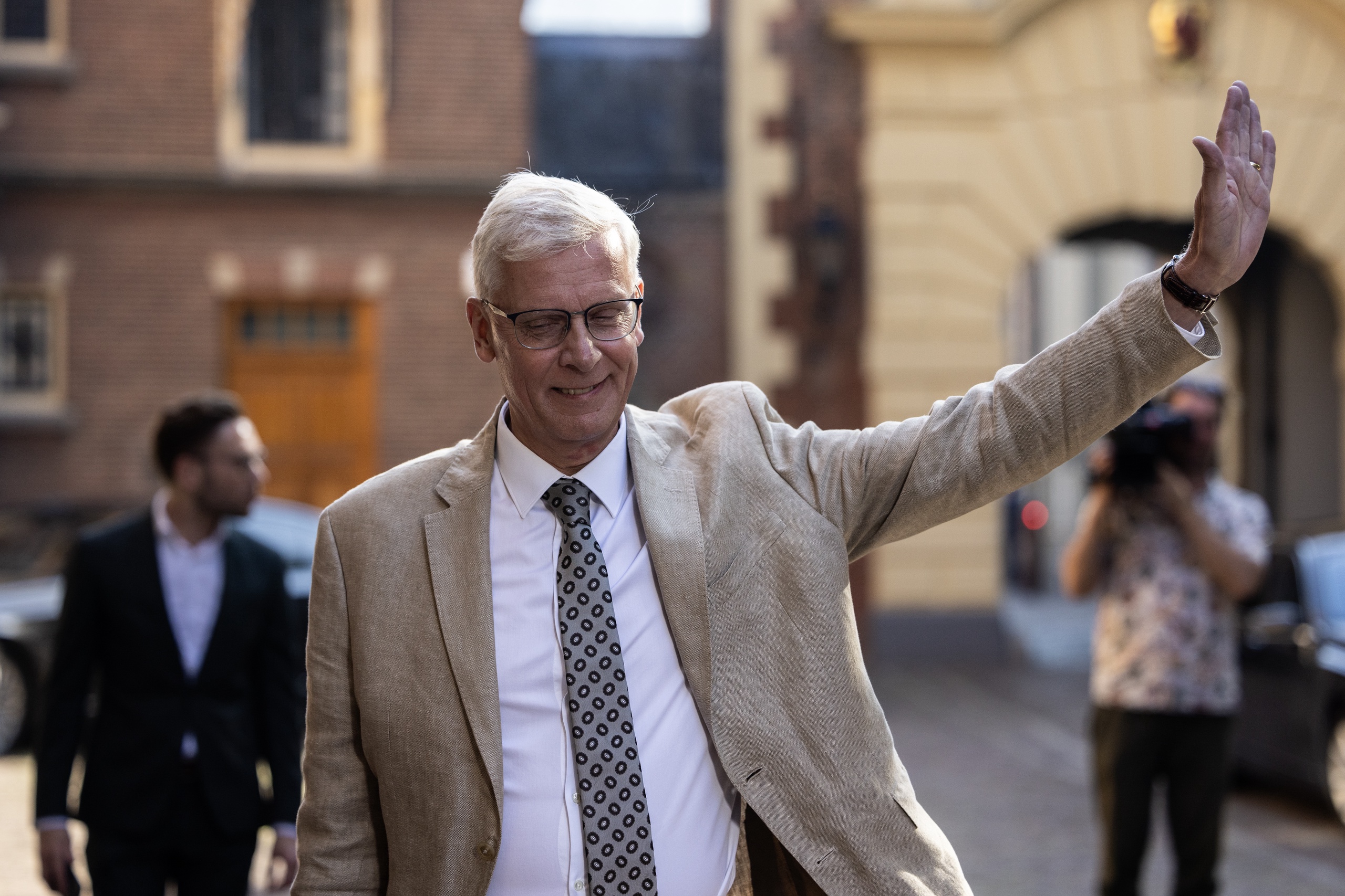 Outgoing State Secretary Marnix van Rij at the Ministry of General Affairs, the weekly cabinet meeting. 