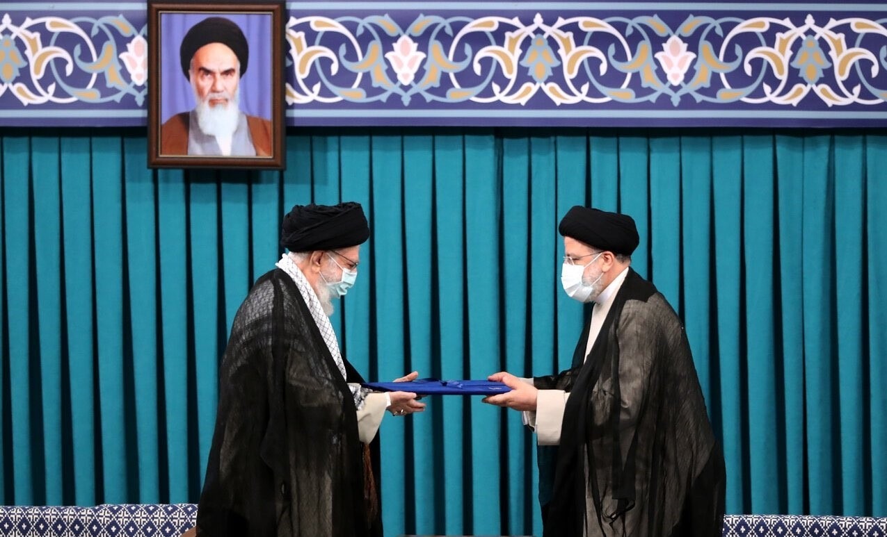 Leider Ayatollah Ali Khamenei en Ebrahim Raisi