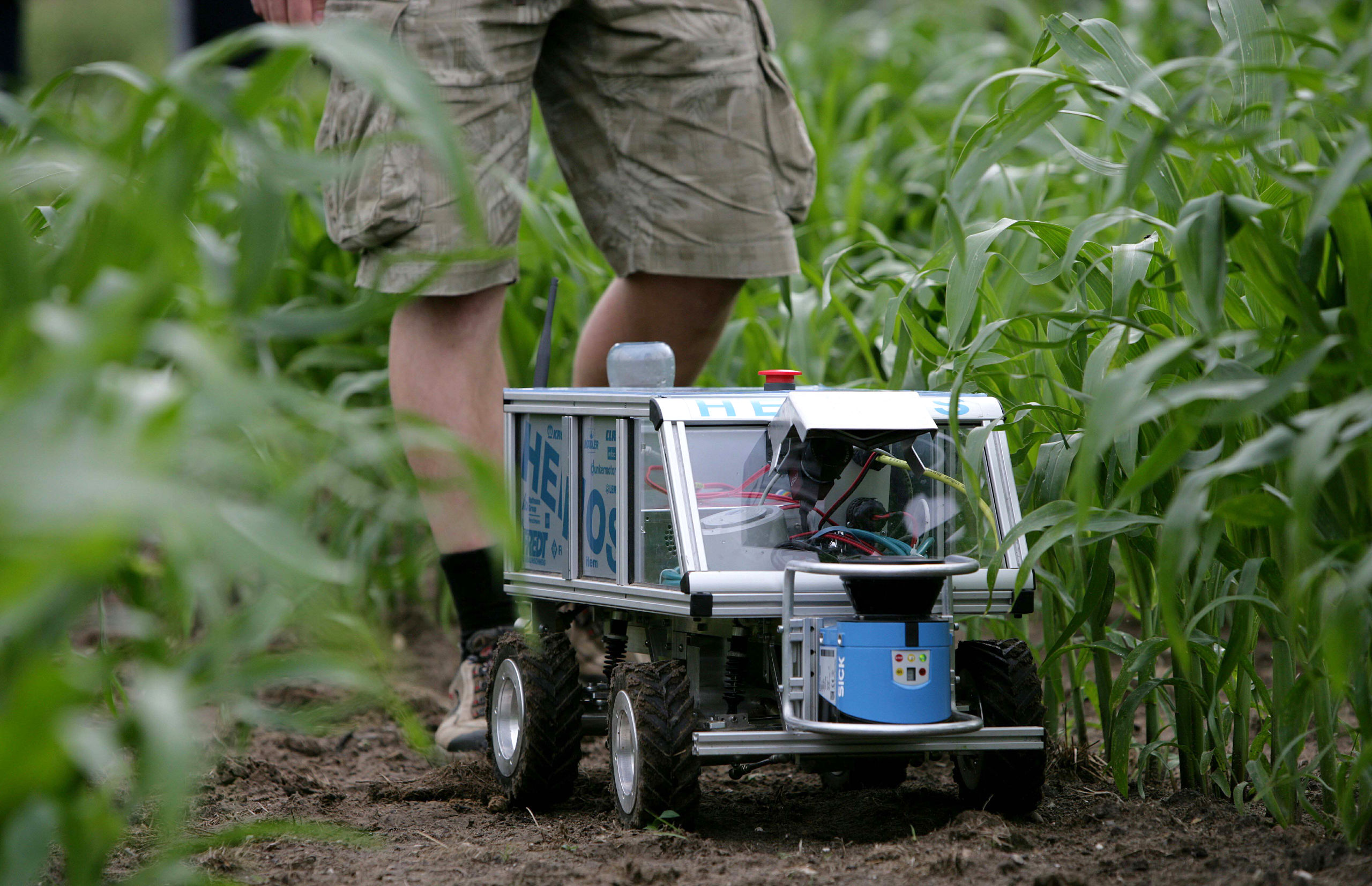Een landbouwrobot van de Universiteit Wageningen.