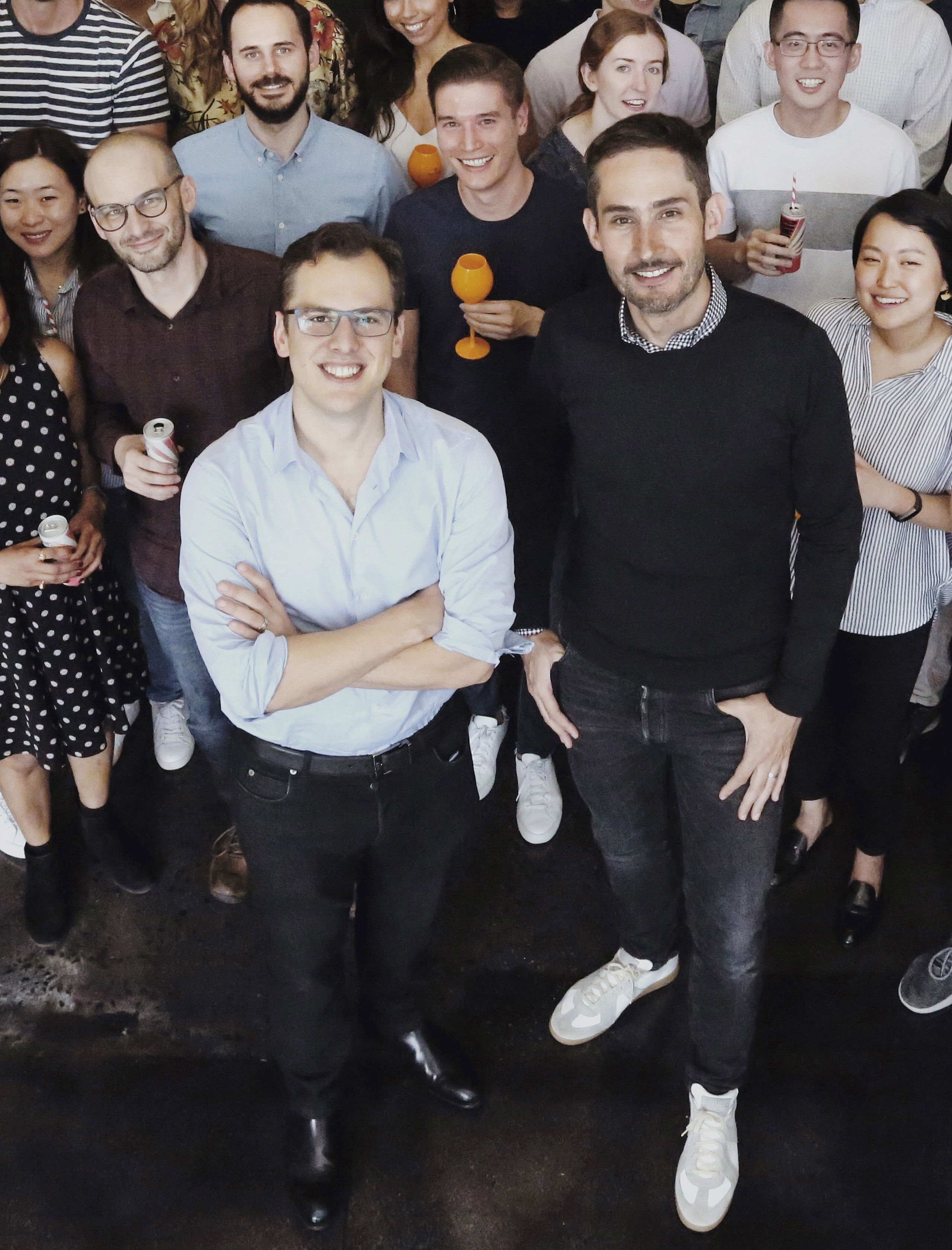 Mike Krieger (links op de foto) en Kevin Systrom zijn de oprichters van Instagram.