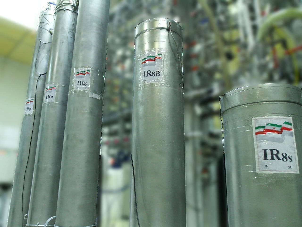 Een foto van de Iraanse 'Atomic Energy Organization' in een uraniumverrijkingscomplex
