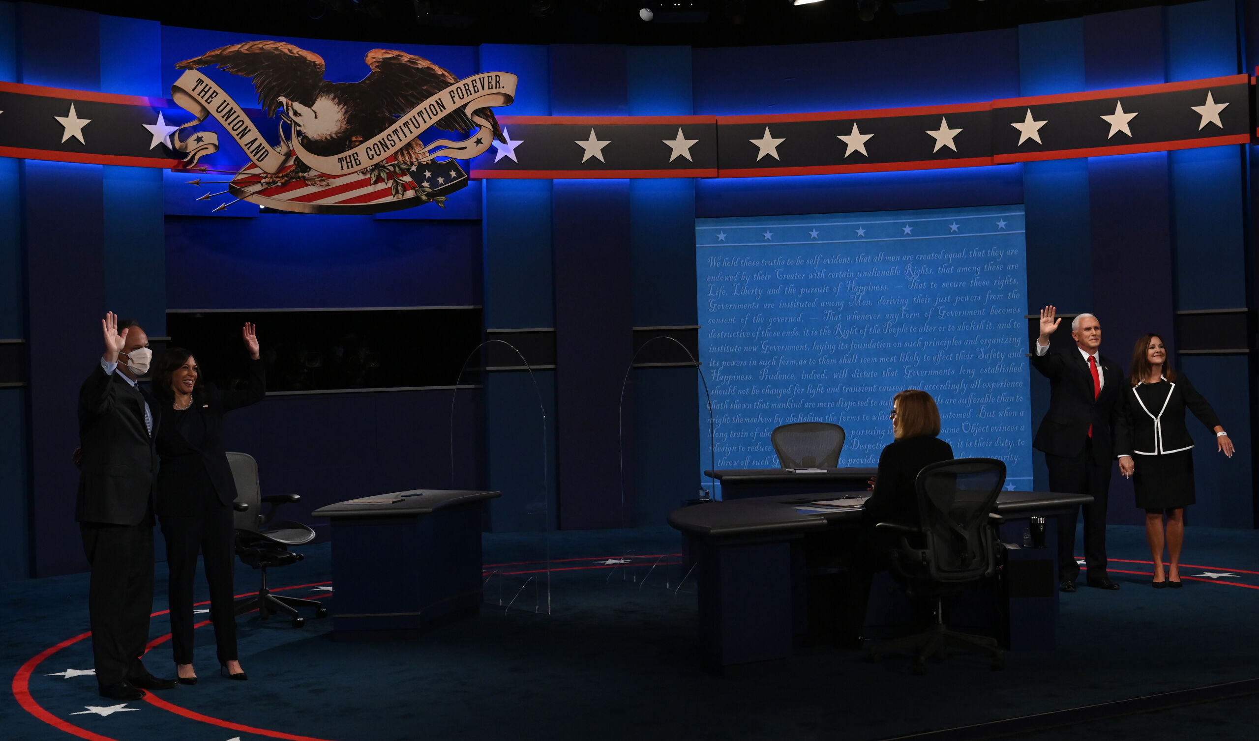 Kamala Harris en Mike Pence