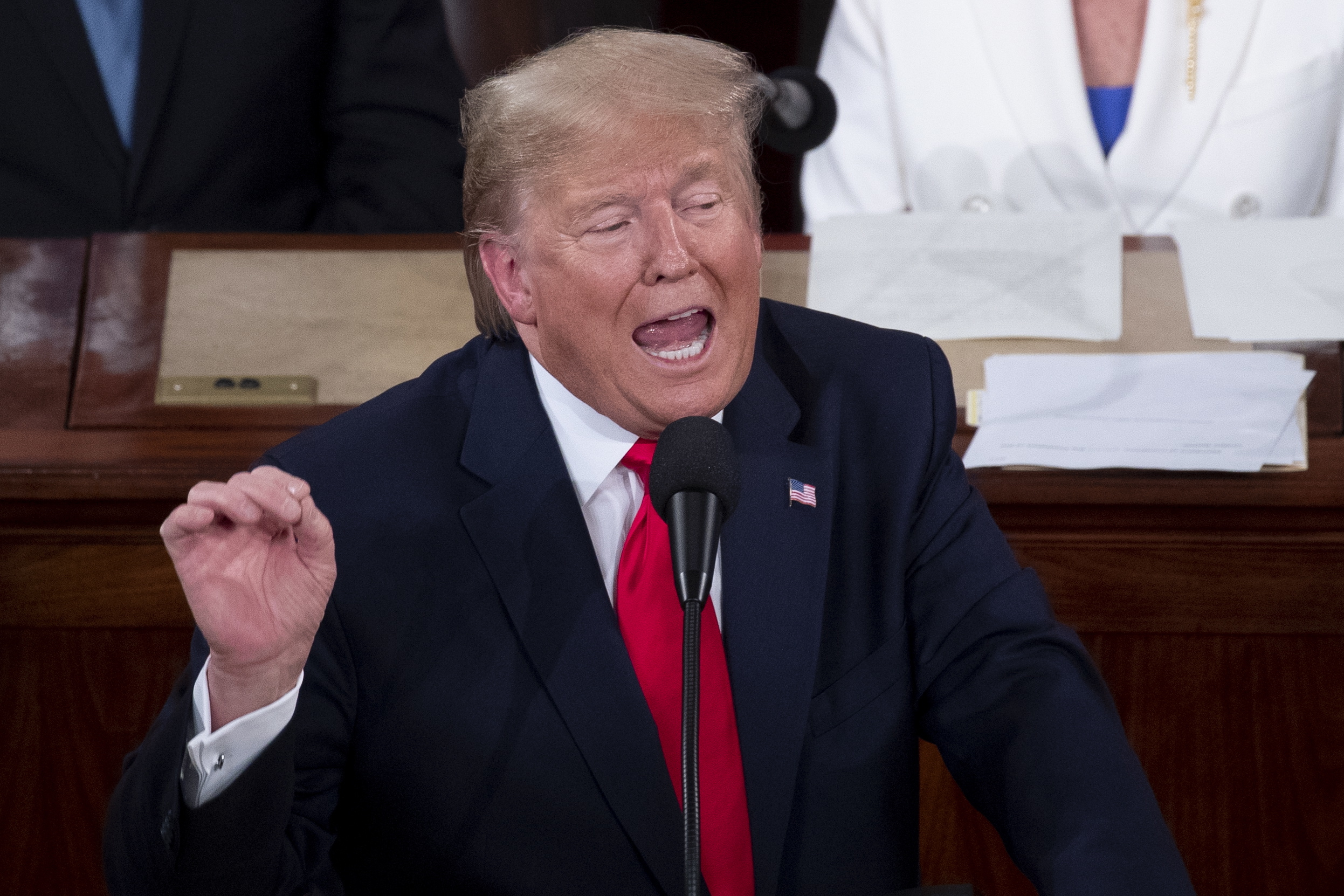 Donald Trump tijdens State of the Union