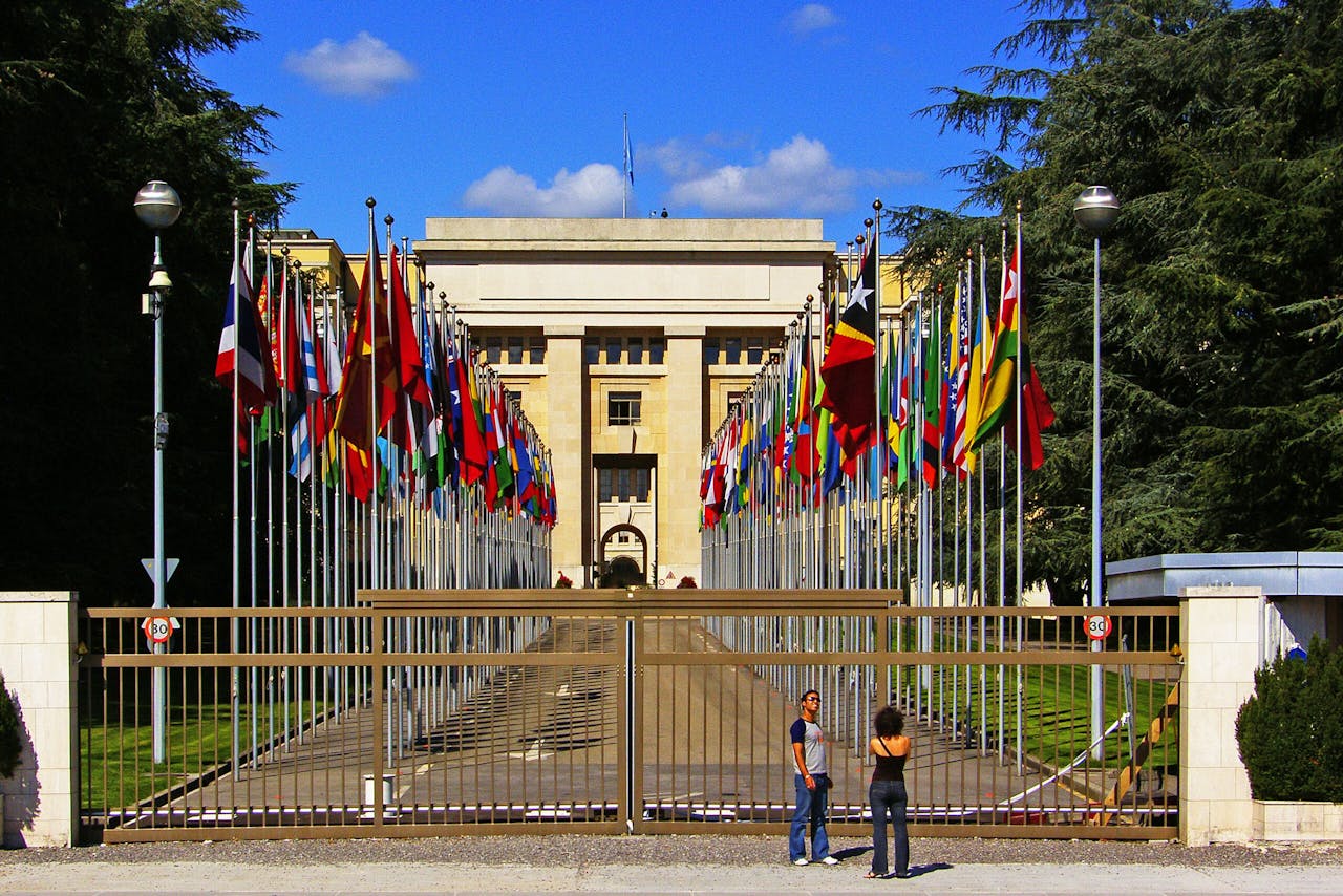 De Verenigde Naties in Genève, Zwitserland.