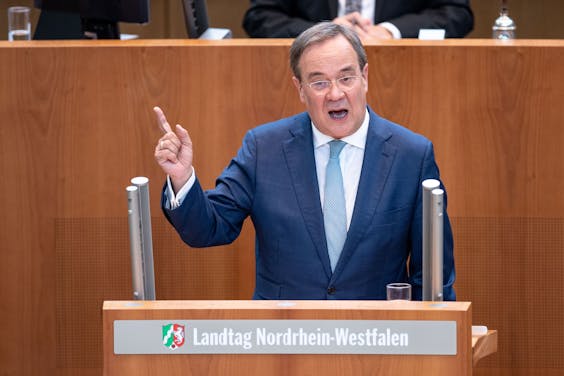 Armin Laschet (CDU) premier van Noordrijn-Westfalen en partijleider bij de landelijke verkiezingen