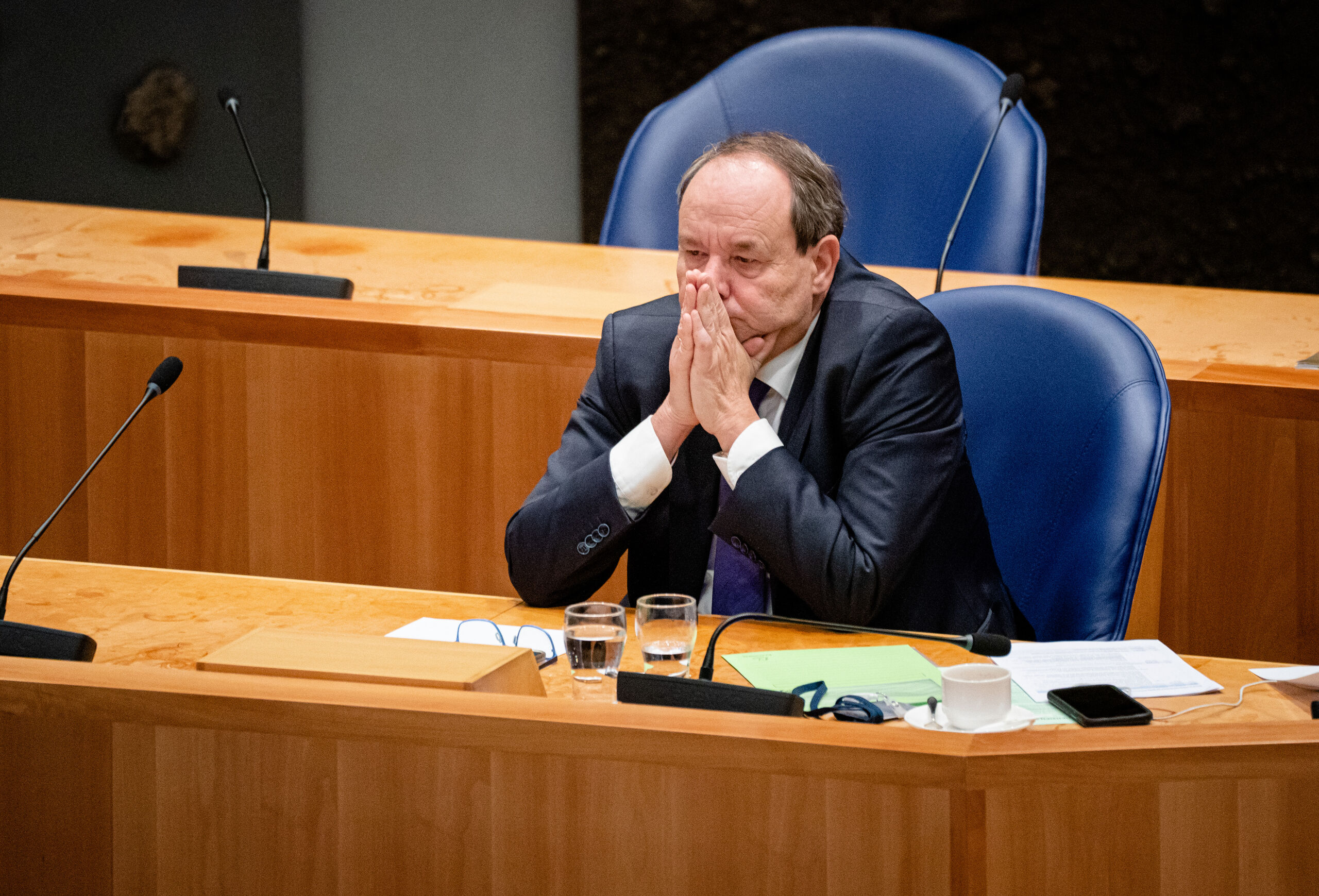 Demissionair Staatssecretaris Hans Vijlbrief van Financiën.