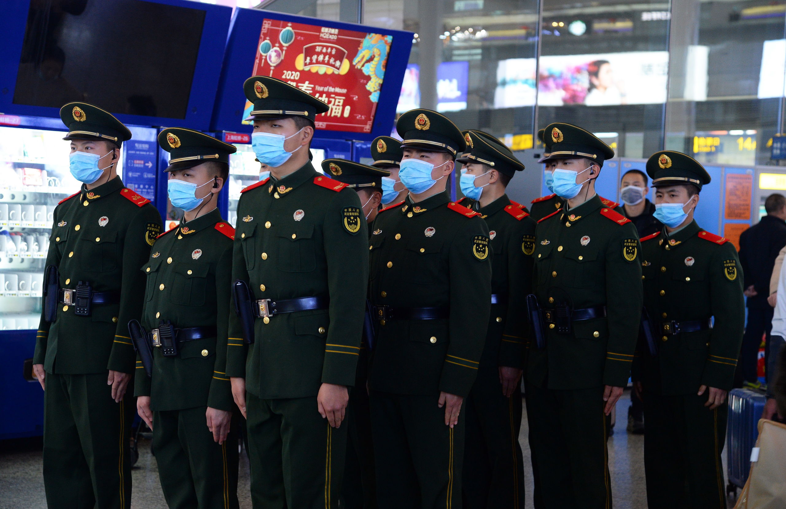 Politie-agenten in Shanghai
