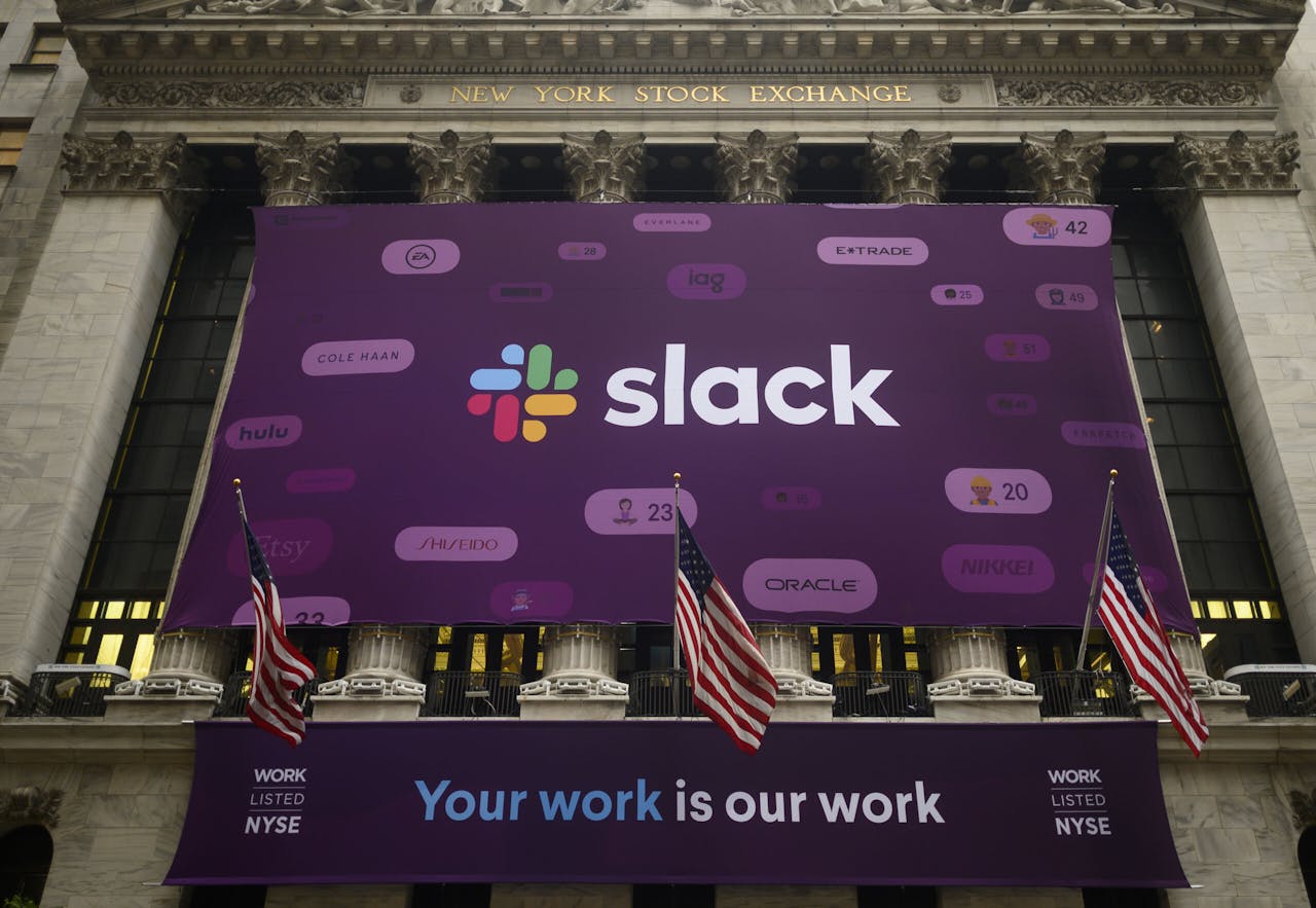 Slack straalt op de beurs