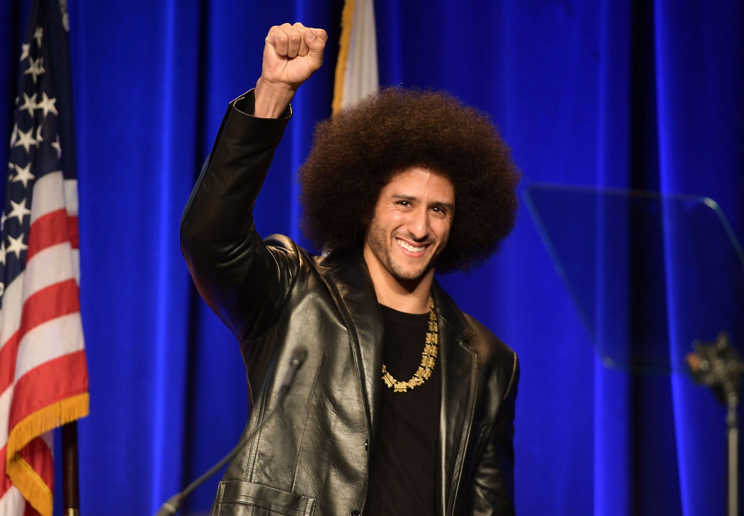 American footballspeler Colin Kaepernick.