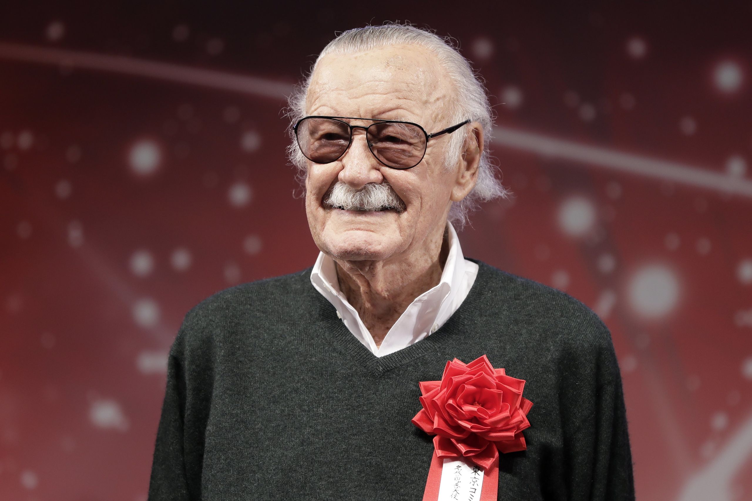 Stan Lee bij de opening van de Tokyo Comic Convention in december.