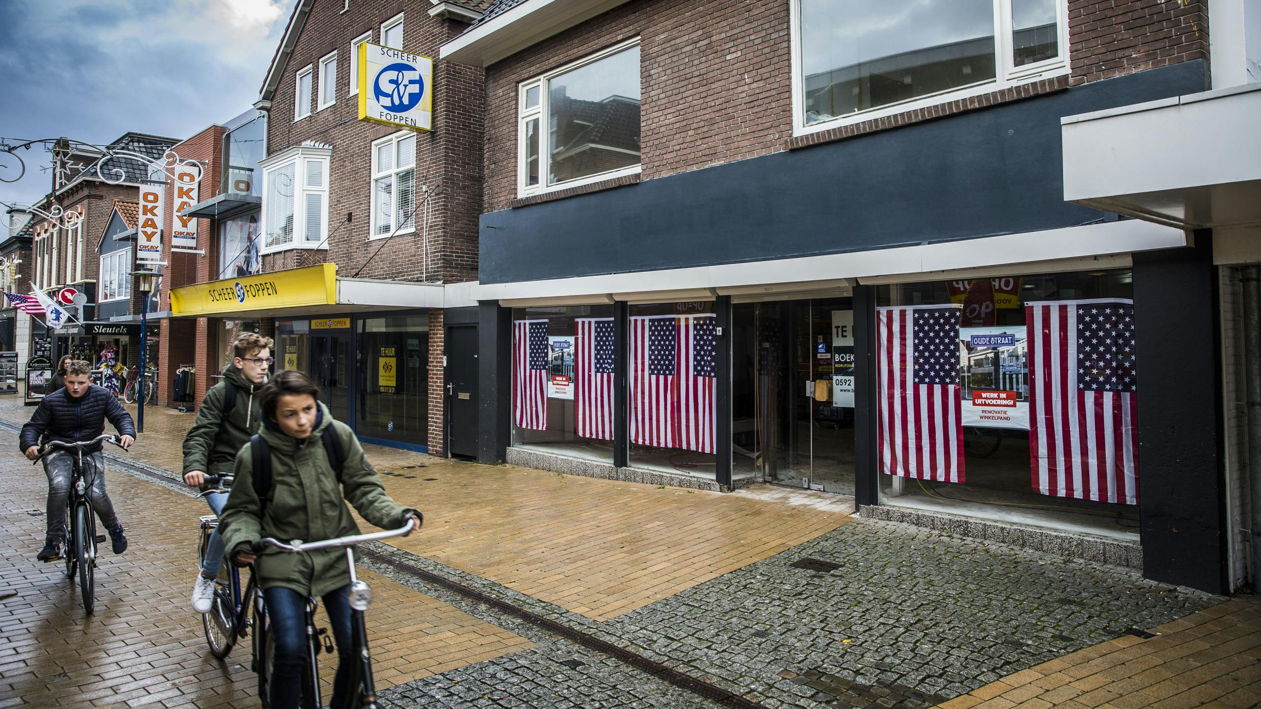 Leegstaand pand in de Oude Straat in Assen, waar ook veel winkelleegstand is.