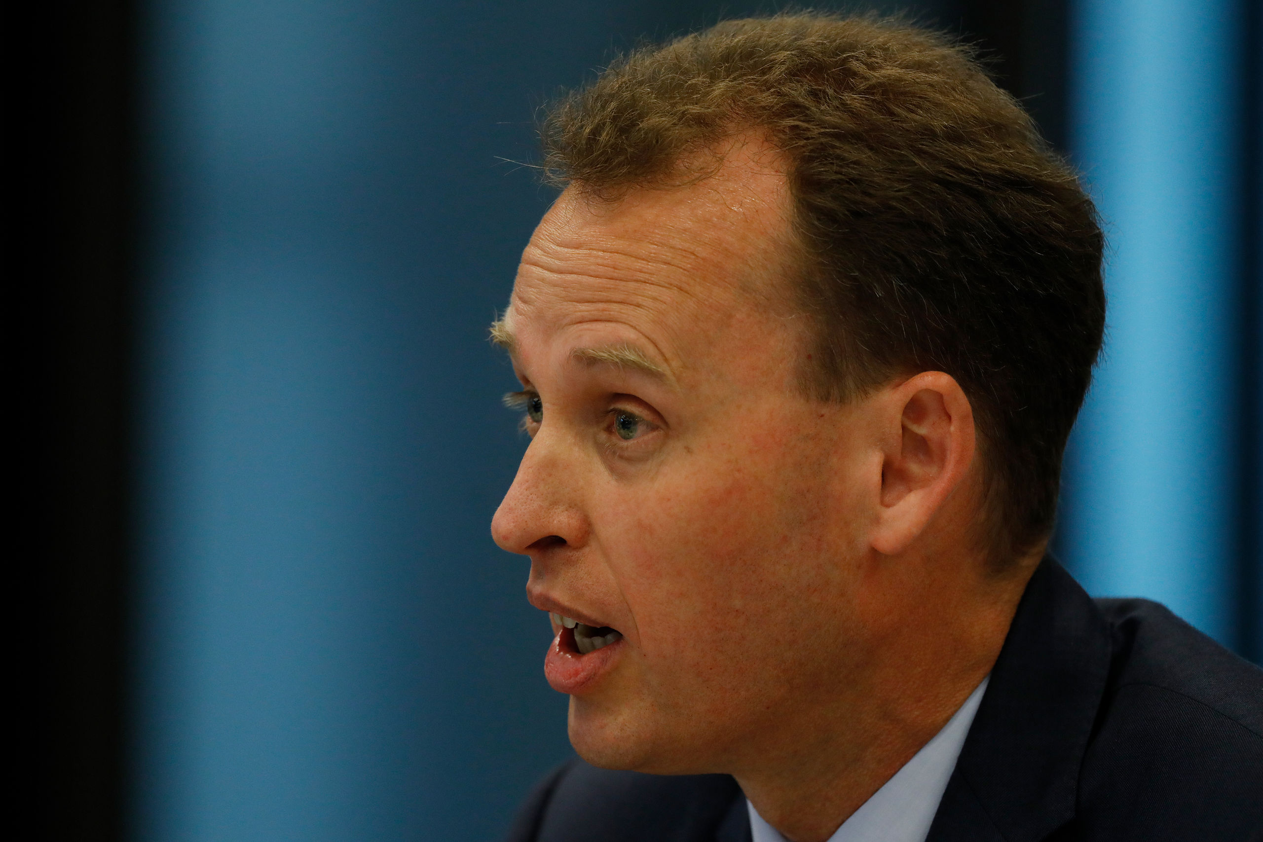 Frank Elderson, directeur van De Nederlandsche Bank (DNB), tijdens de hoorzitting in de Tweede Kamer inzake de schikking van ING wegens het faciliteren van witwassen. ANP BAS CZERWINSKI