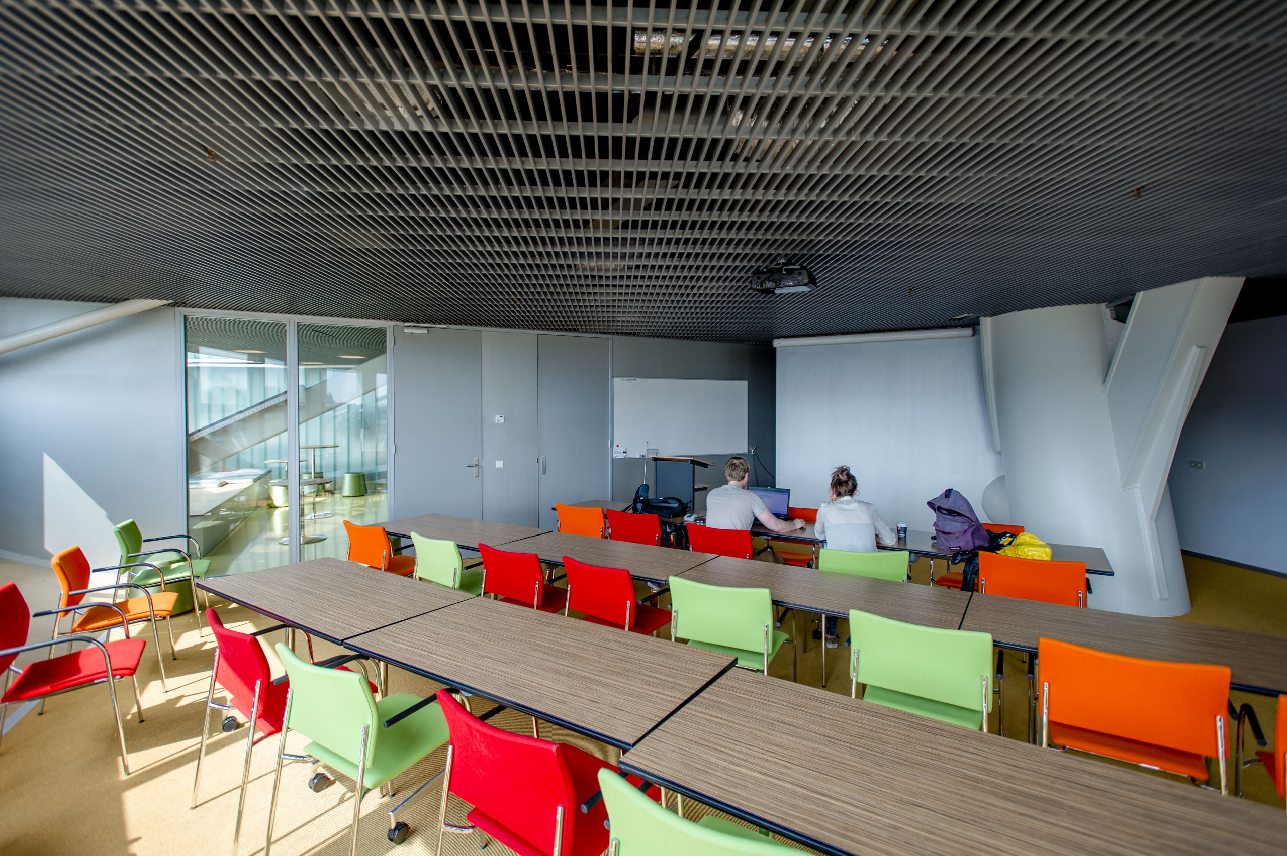 Hoorcollegezaal in het Linnaeusborggebouw op het Zernike comple x