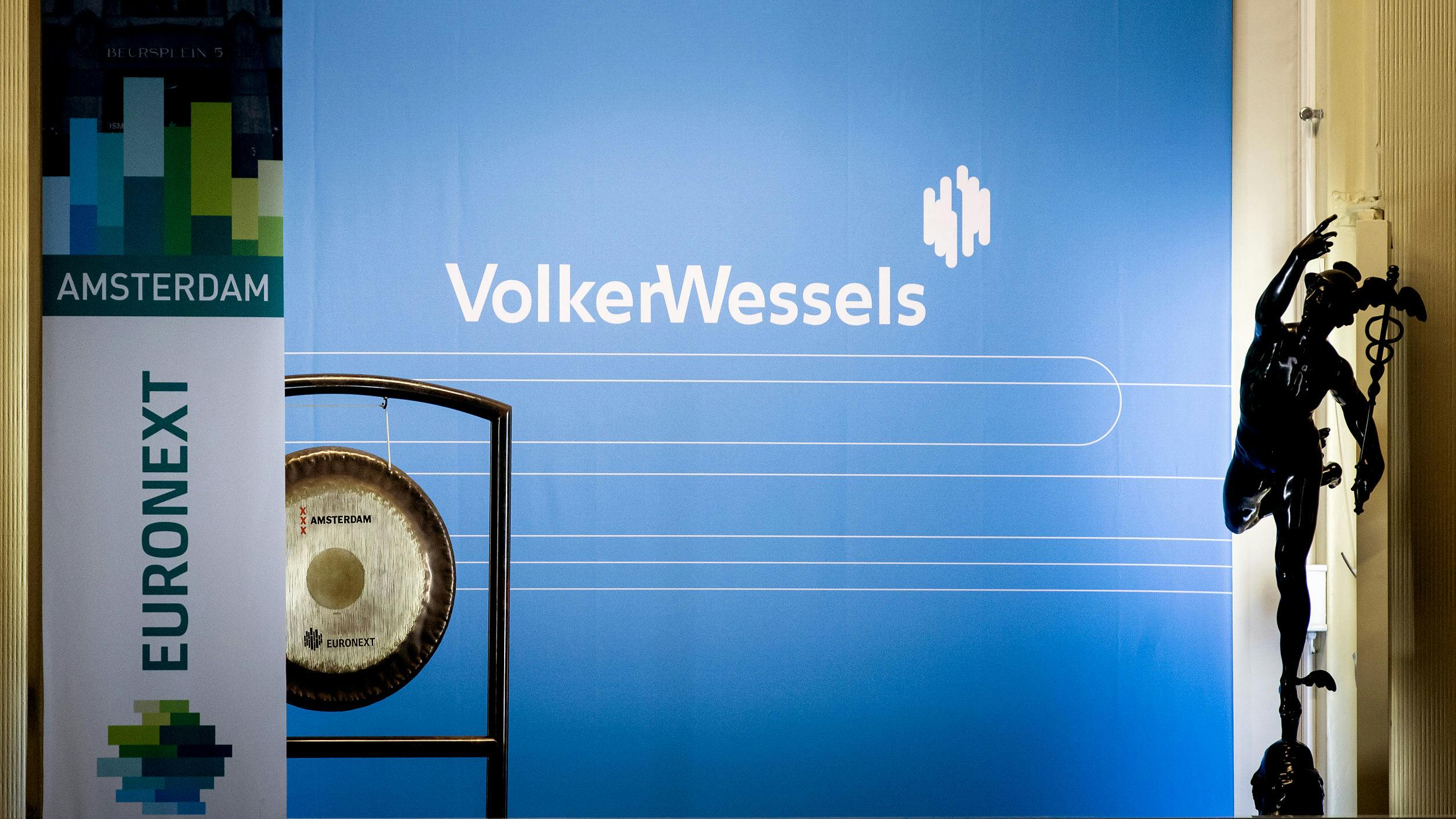 De beursintroductie van VolkersWessels op de Amsterdamse beurs.