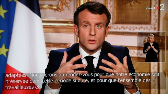 De Franse president Emmanuel Macron
