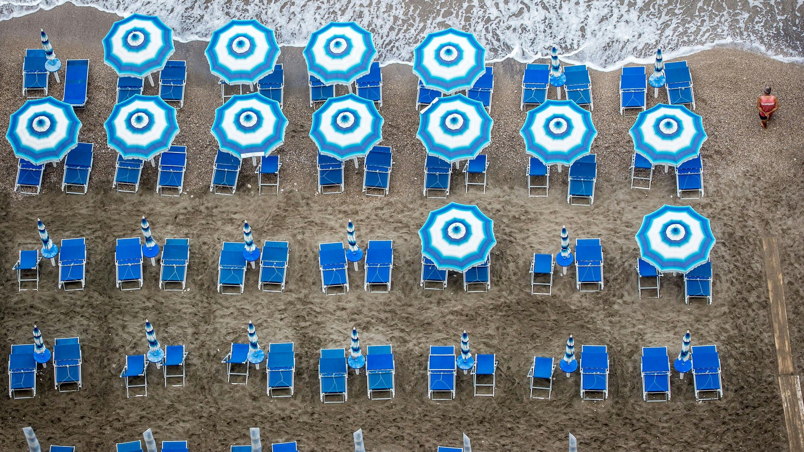 Spiaggia a Napoli, Italia.