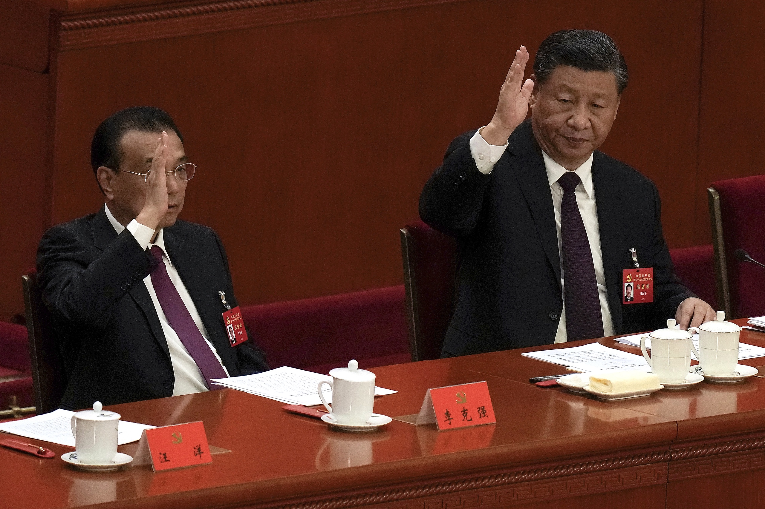 De Chinese president Xi Jinping (rechts).