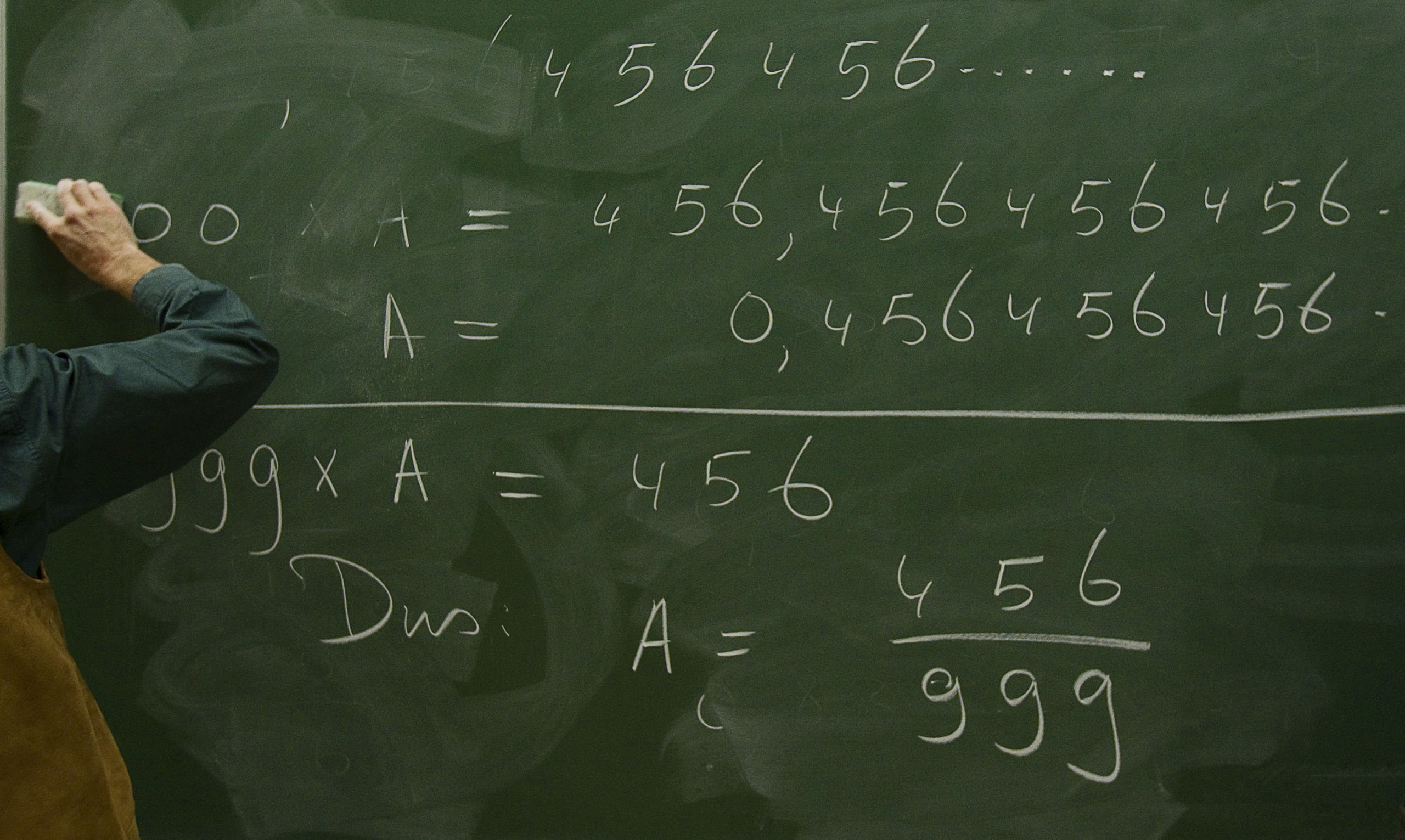 Wiskundeles op een middelbare school