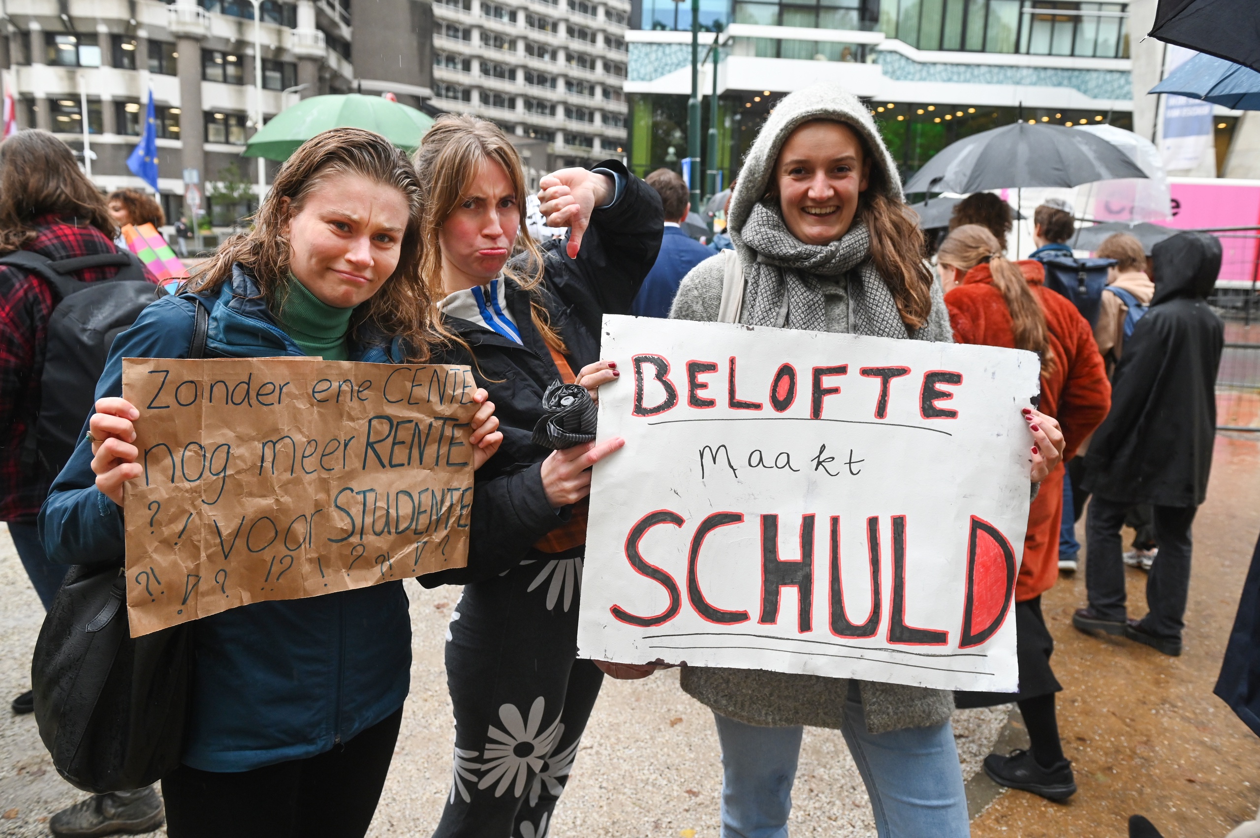 Vorige week werd er door studenten gedemonstreerd tegen de aanstaande rentestijging op studieleningen