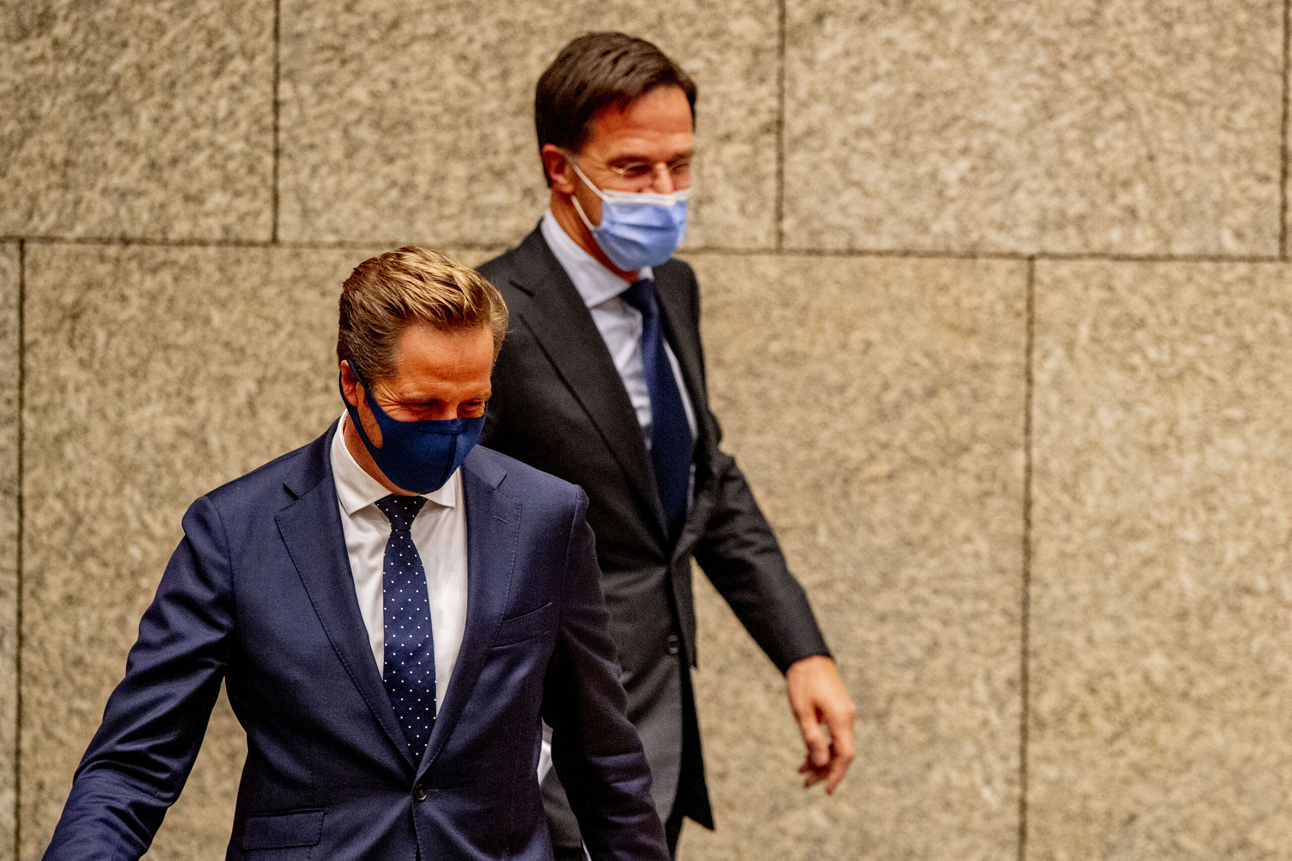 Premier Rutte en Minister Hugo de Jonge