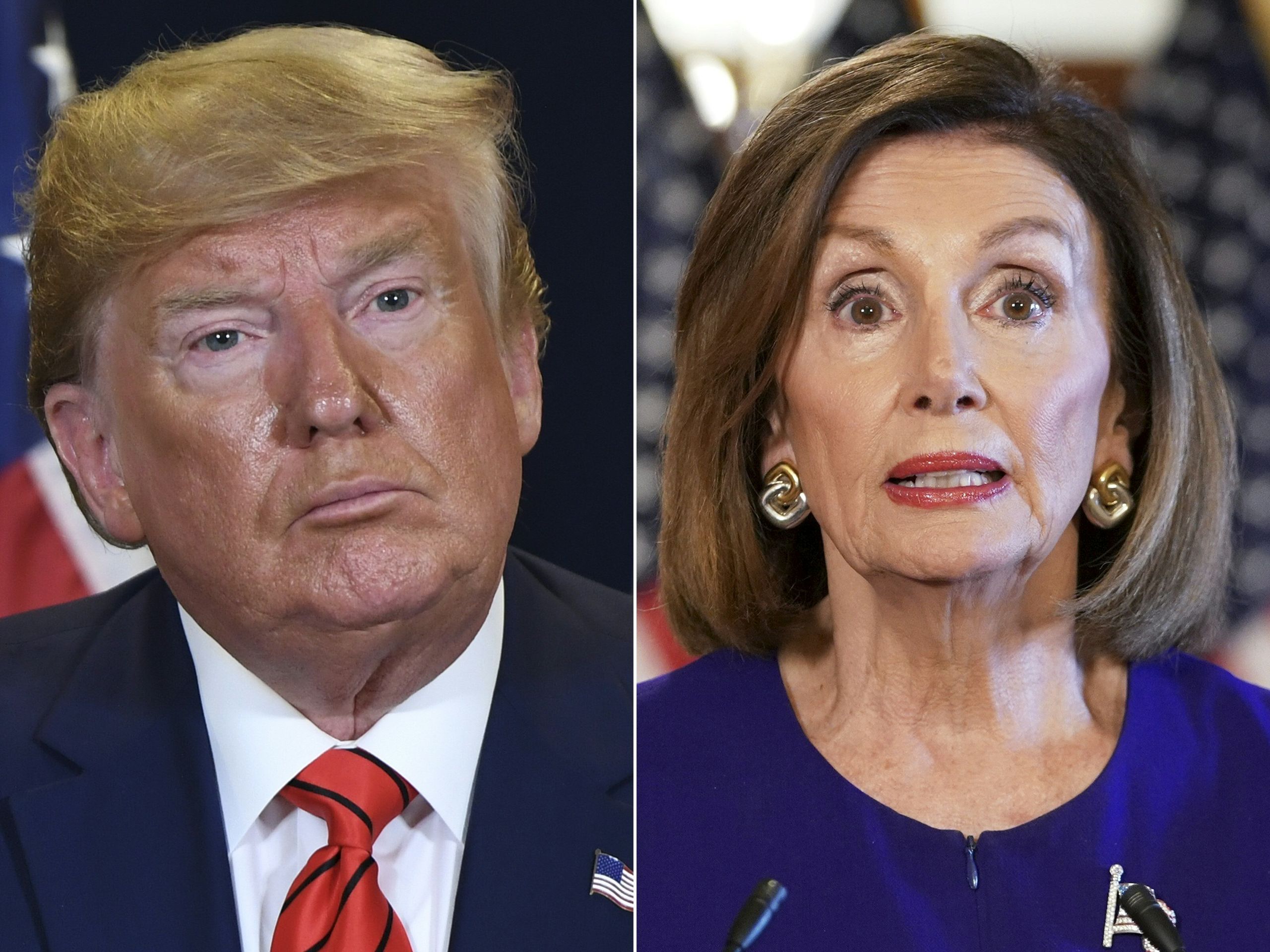 President Donald Trump en Nancy Pelosi