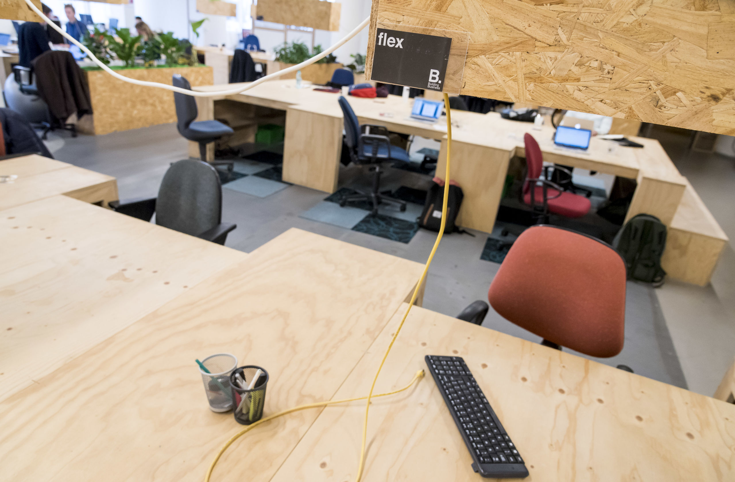 Zzp'ers aan het werk in verzamelgebouw.