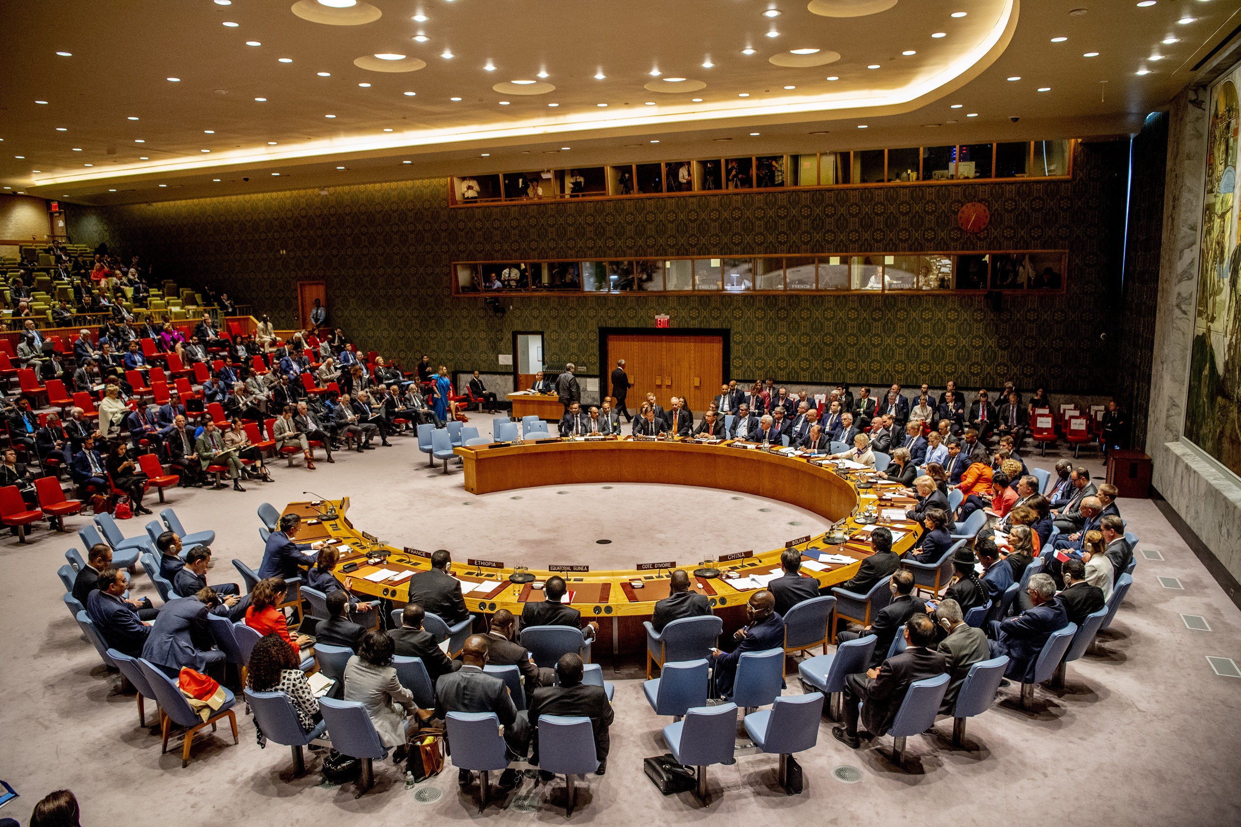 Bijeenkomst van de VN-Veiligheidsraad in New York.