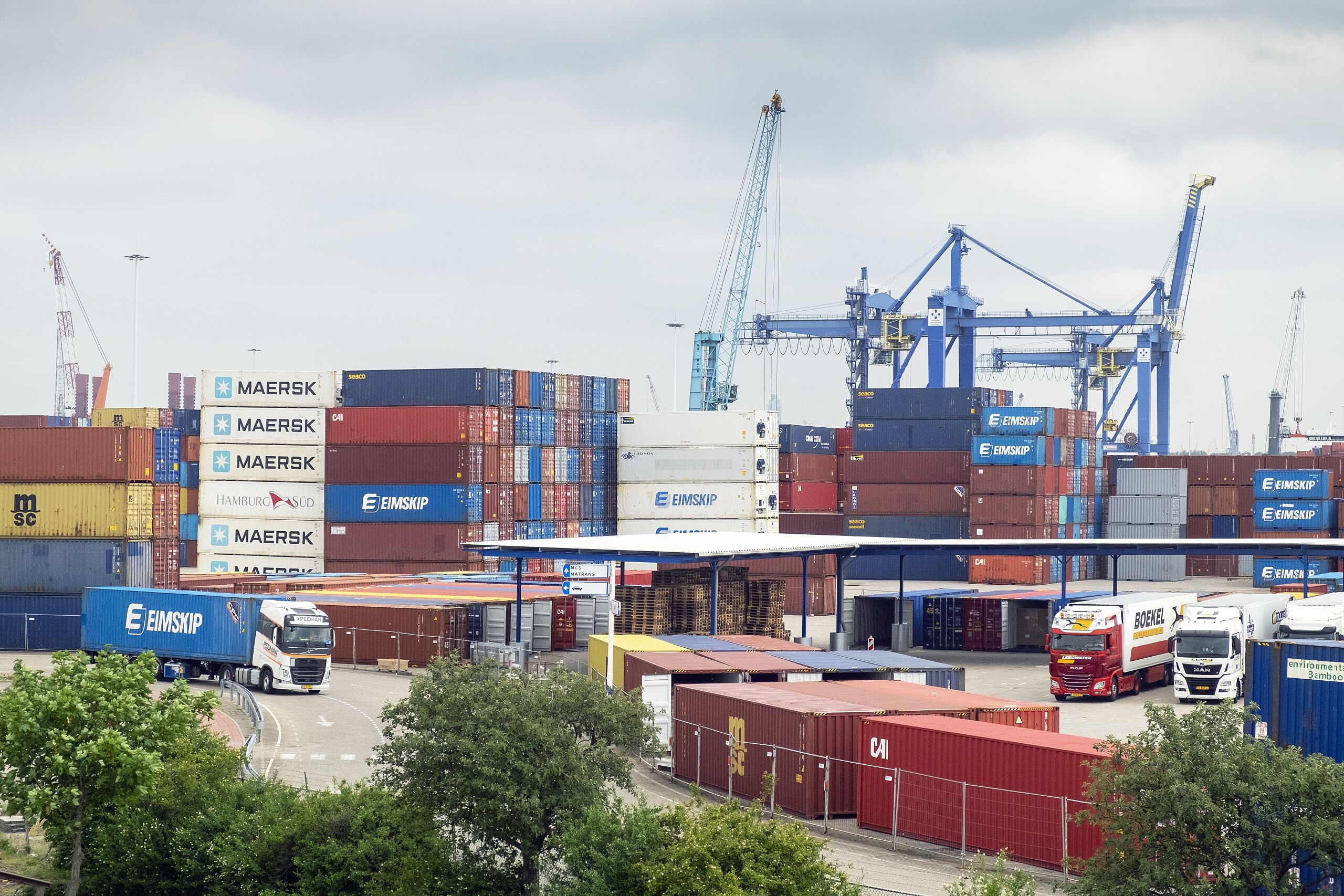 De haven in Rotterdam.