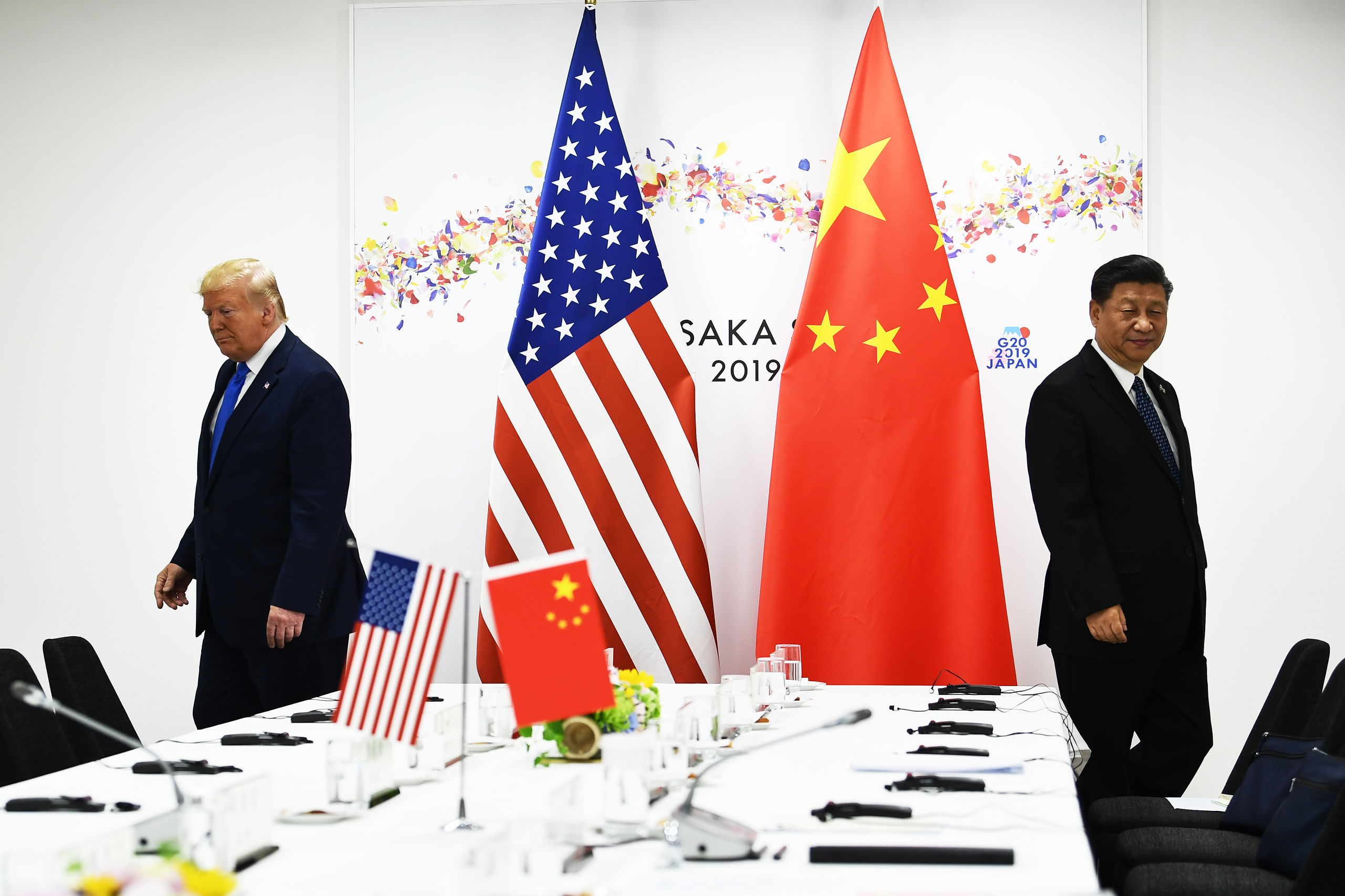 De leiders van Amerika en China, Trump en Xi, in (relatief gezien) betere tijden. 