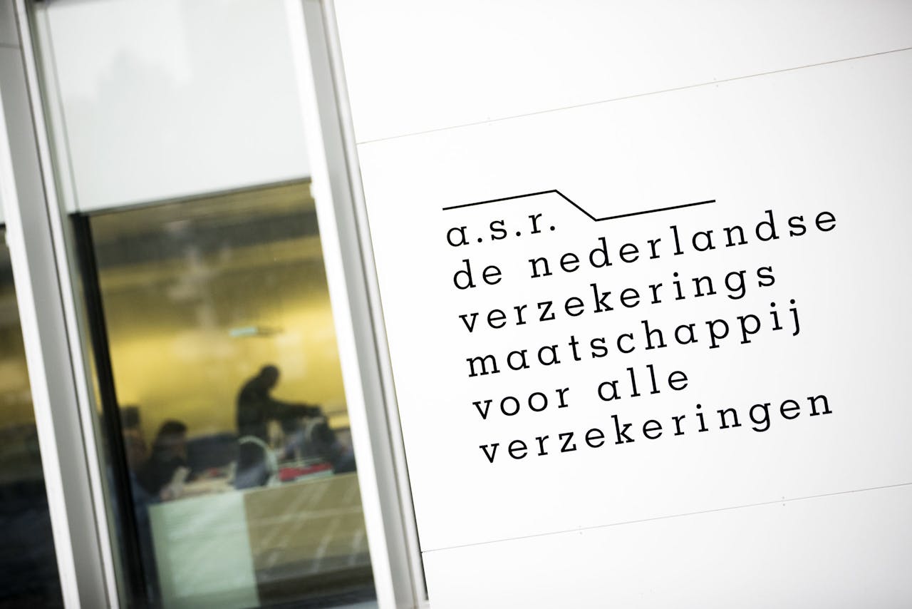 Exterieur van het gebouw van verzekeraar a.s.r. na de bekendmaking van de halfjaarresultaten.