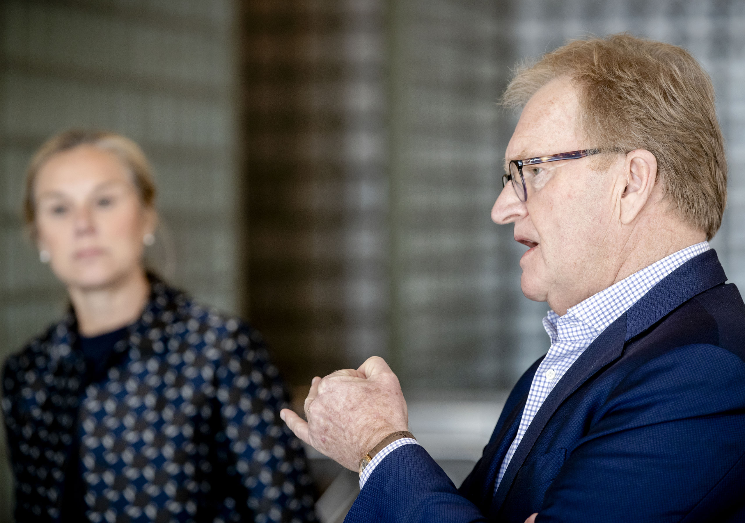Minister Sigrid Kaag voor Buitenlandse Handel en VNO-NCW-voorzitter Hans de Boer.