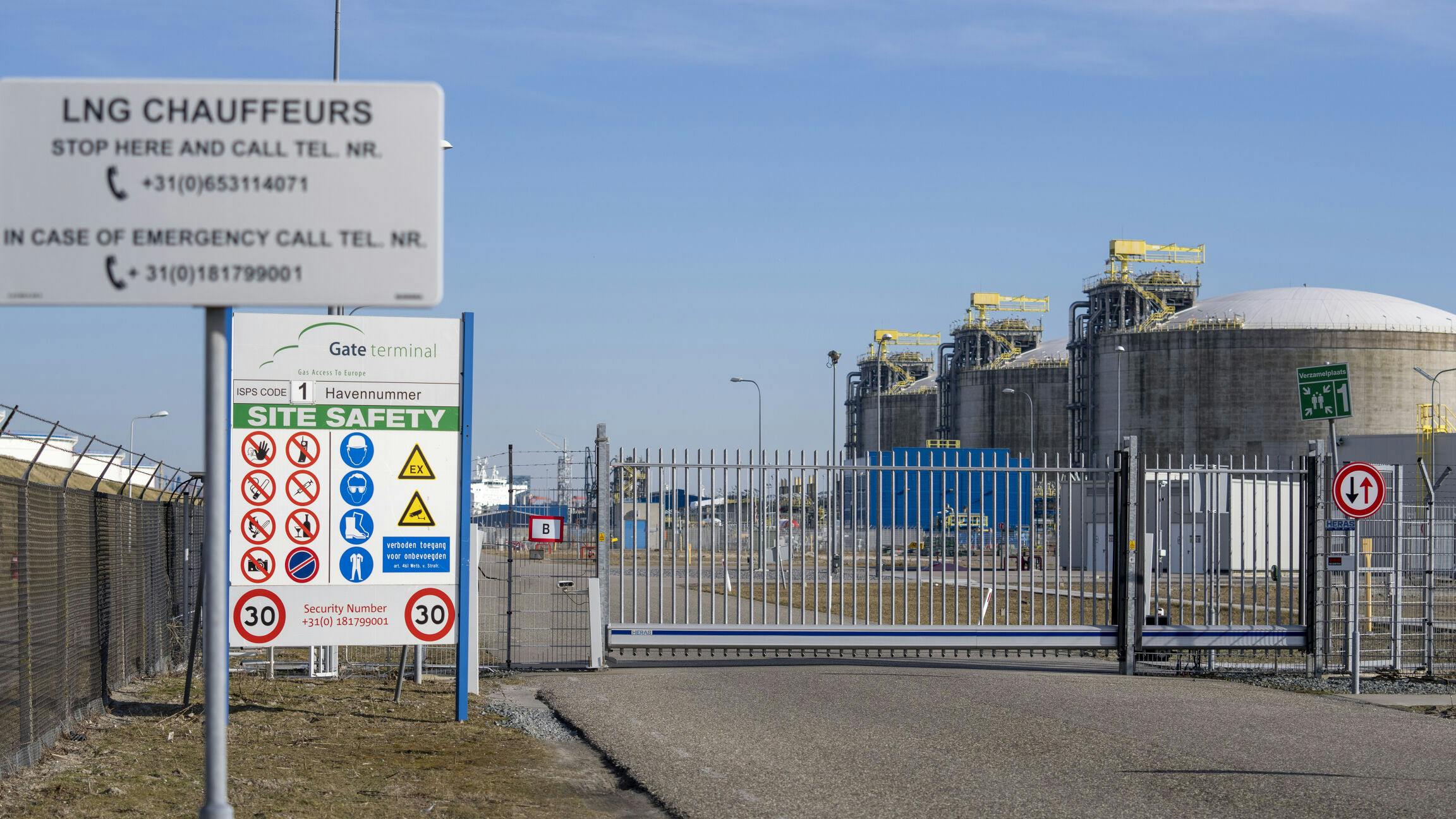 Gate LNG-terminal op de Maasvlakte. 