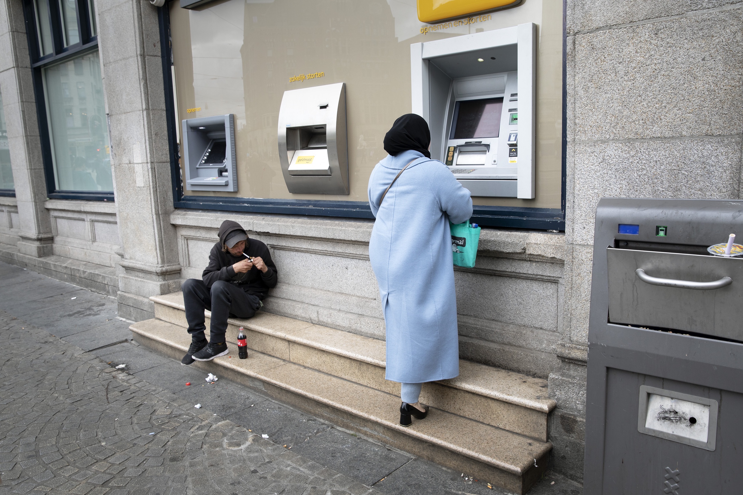 Geldautomaat in het centrum van Amsterdam