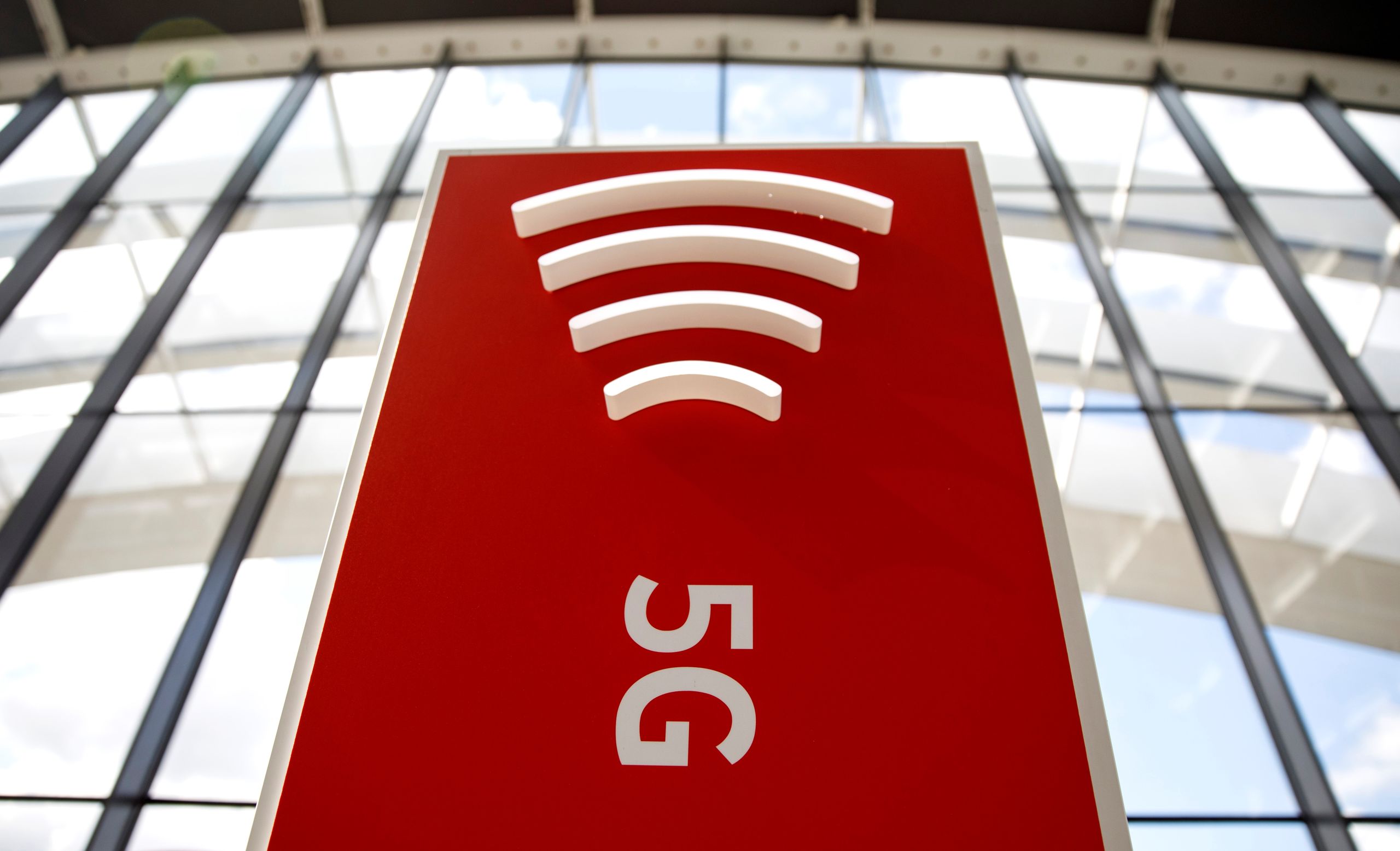 Het 5G-logo in het VK