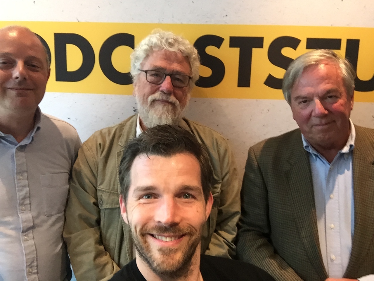 V.l.n.r. Mark Beekhuis, Jan van der Putten, John-Boy Vossen en Boudewijn Poldermans